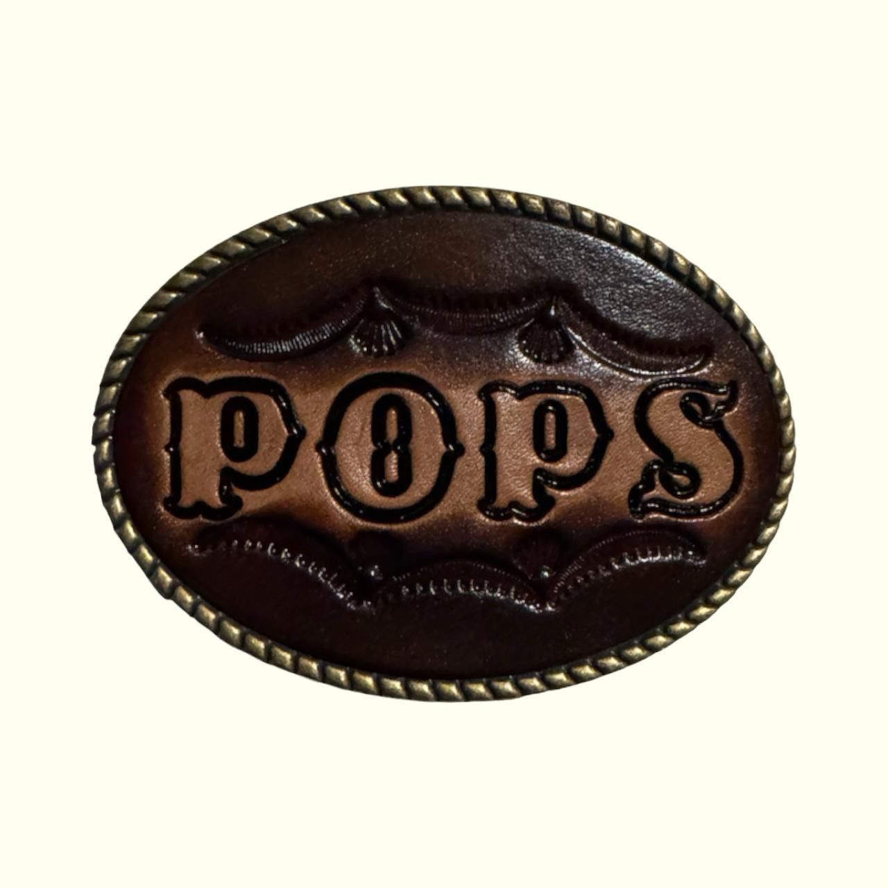 Vintage Pops Traditional Tattoo Lettering Beltbuckle | Grailed