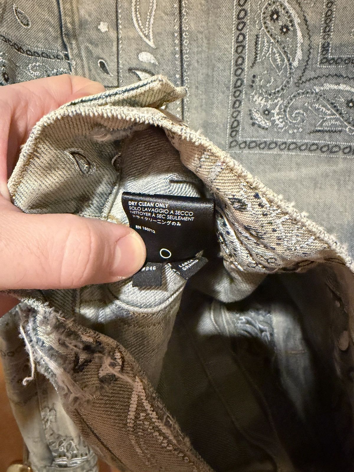 Amiri Amiri Bandana Denim Trucker Jacket size L Large Size US L / EU 52-54 / 3 - 7 Thumbnail