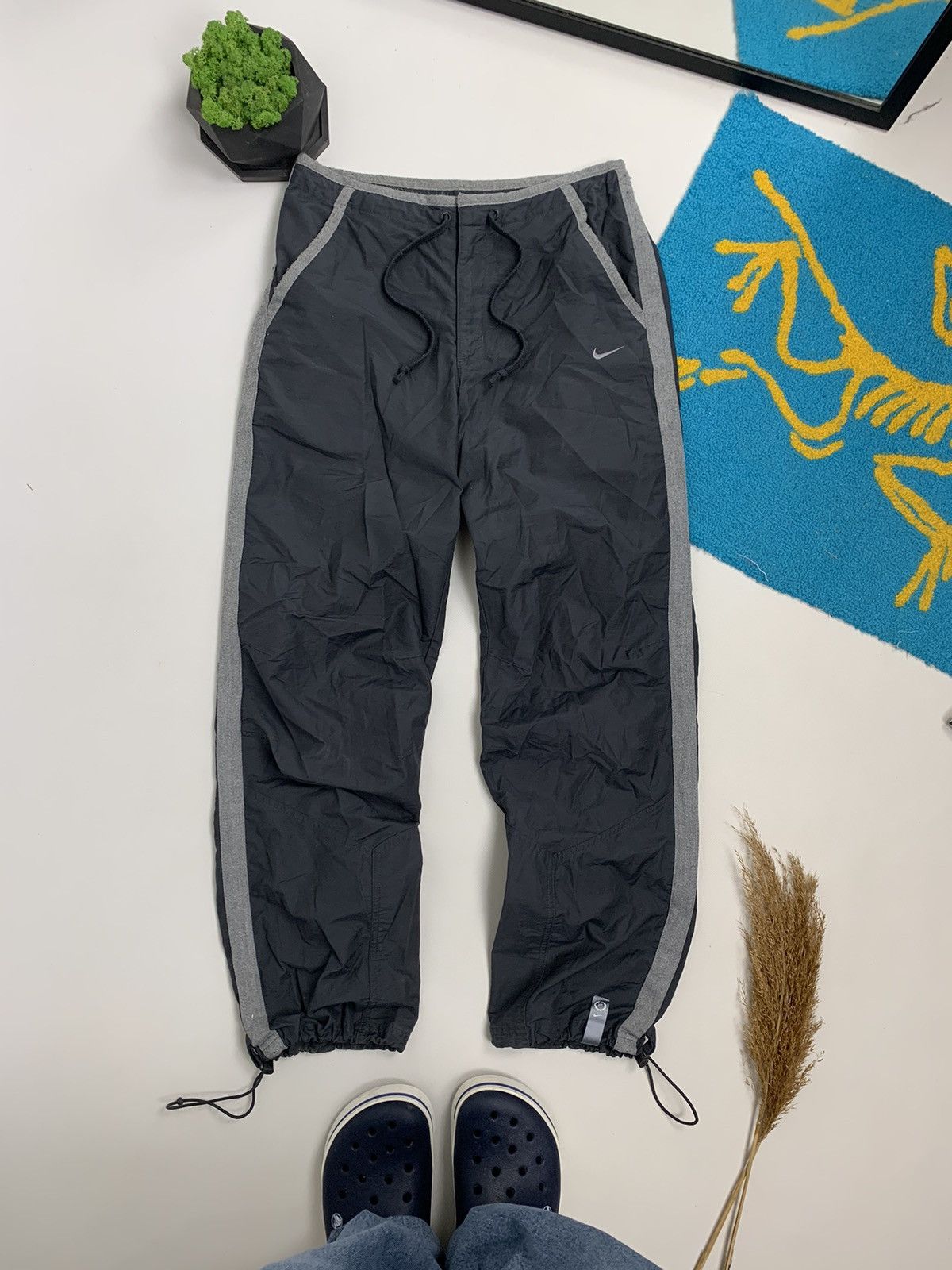 Nike × Vintage Vintage Nike 90’s Nylon Track Pant Size 28" / US 6 / IT 42 - 1 Thumbnail