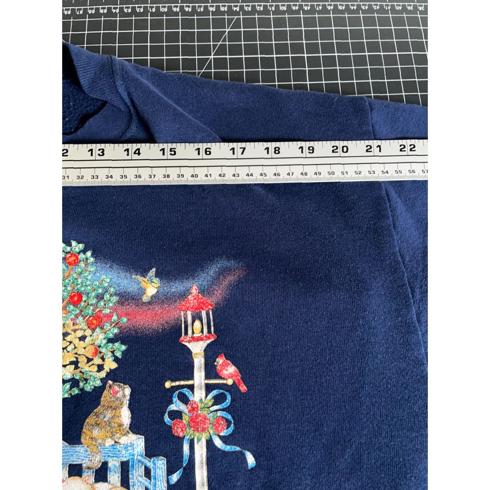 Endless Endless Designs Sweatshirt Cat Apple Tree Crewneck Adult Large Dark Blue Size L / US 10 / IT 46 - 7 Thumbnail