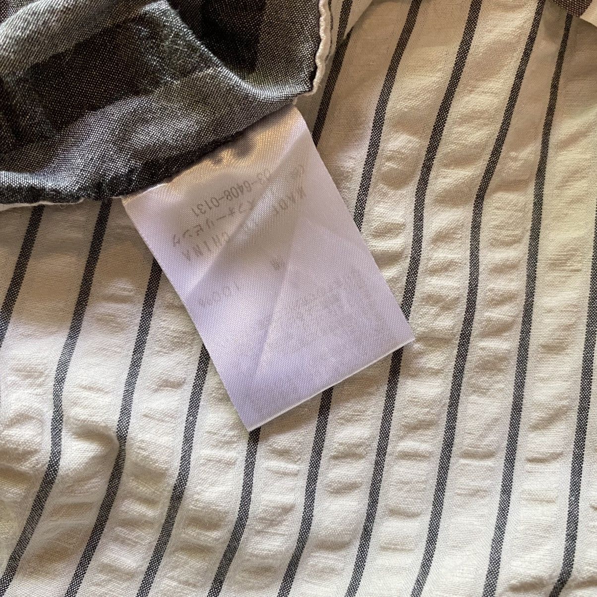Y's Y's for living Striped Cotton Grandad Shirt Size US XL / EU 56 / 4 - 16 Thumbnail