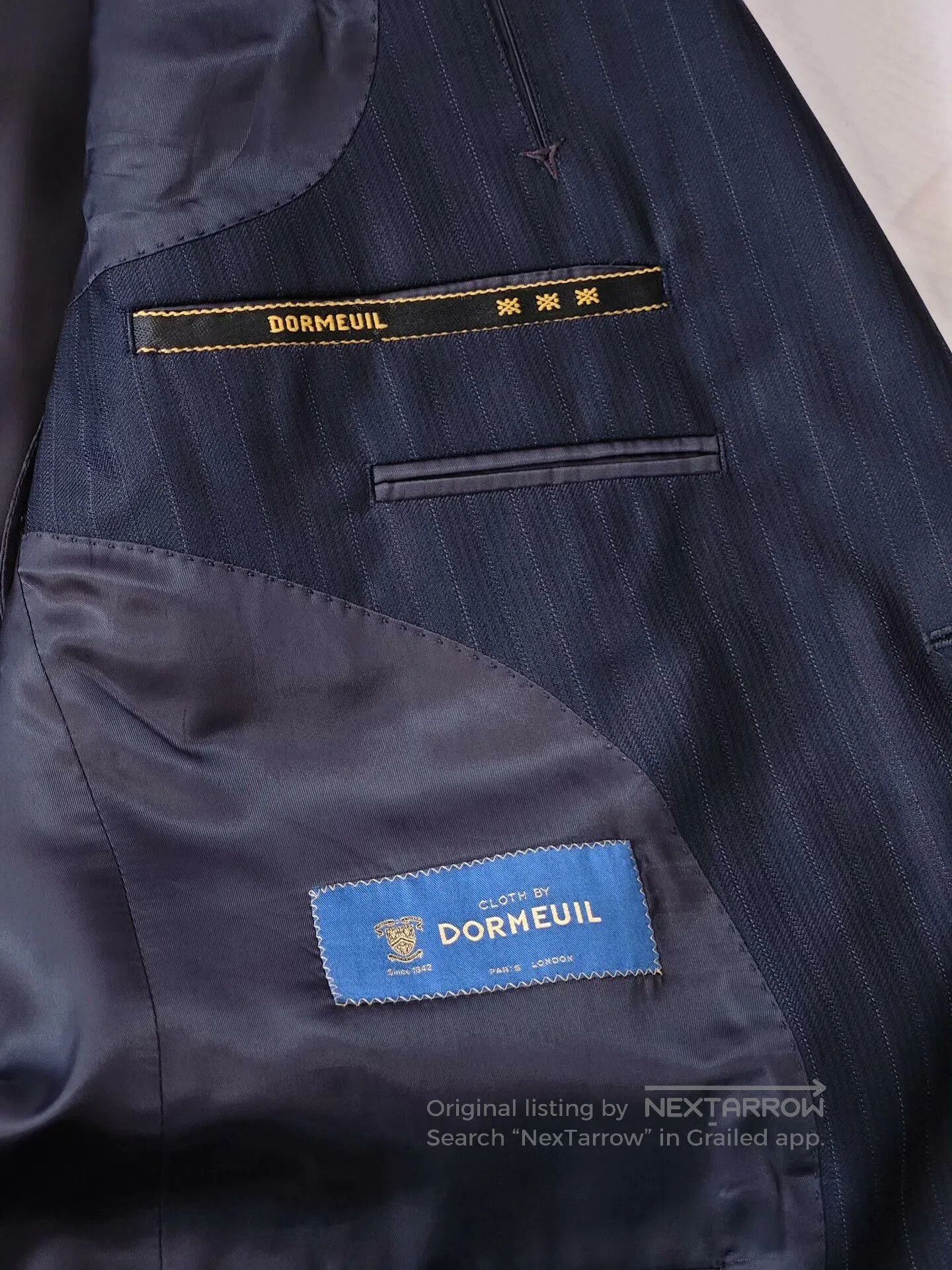 Japanese Brand Dormeuil Wool Linen Custom Suit. Size US L / EU 52-54 / 3 - 7 Thumbnail