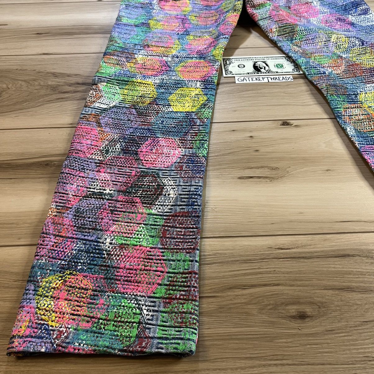 (B).Stroy × Givenchy 4G Monogram Paint Graphic Jeans Size US 33 - 21 Thumbnail