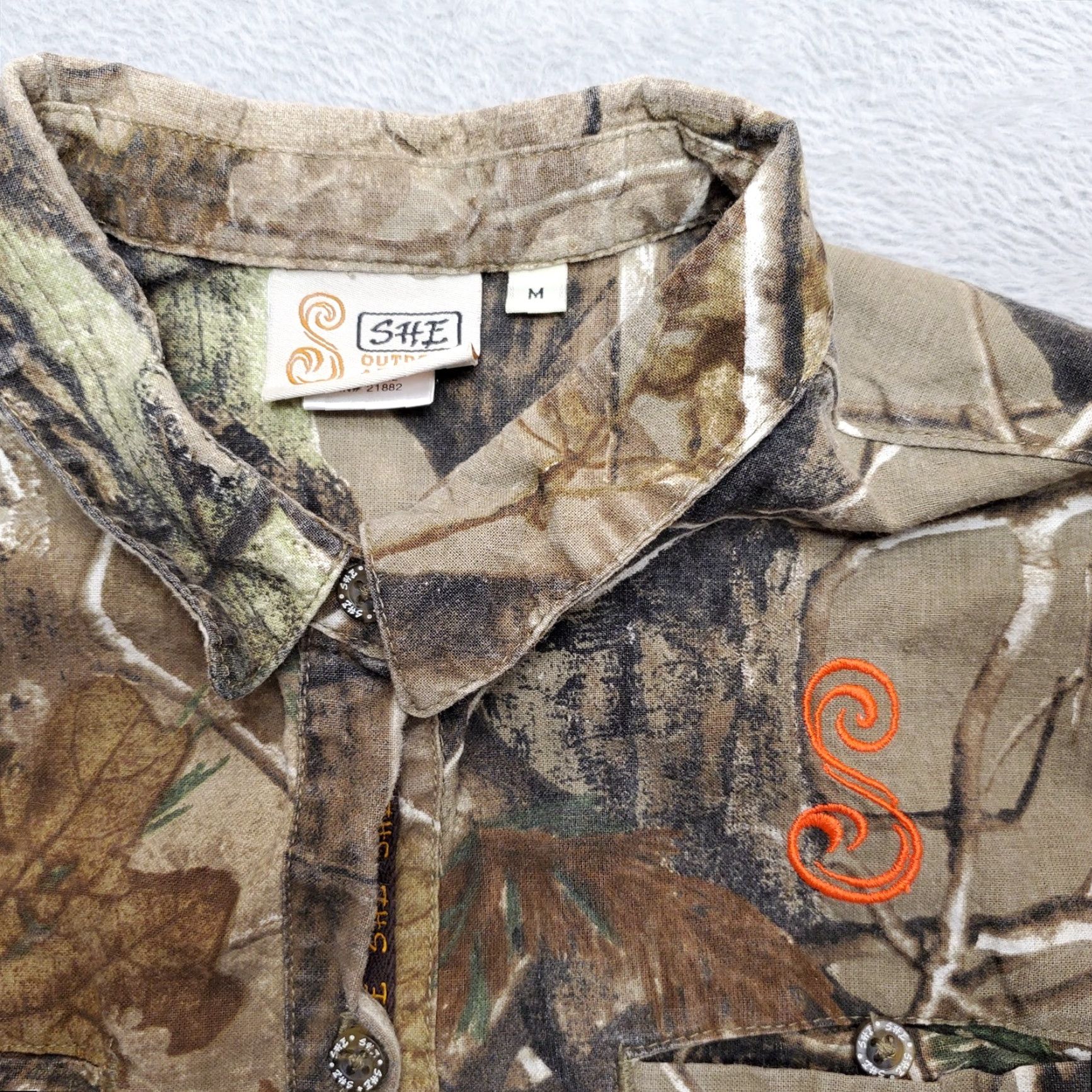 Realtree VINTAGE She Outdoor Apparel Camo Shirt Womens Medium Realtree Camoflage Long Sleeve Camo Size M / US 6-8 / IT 42-44 - 4 Thumbnail