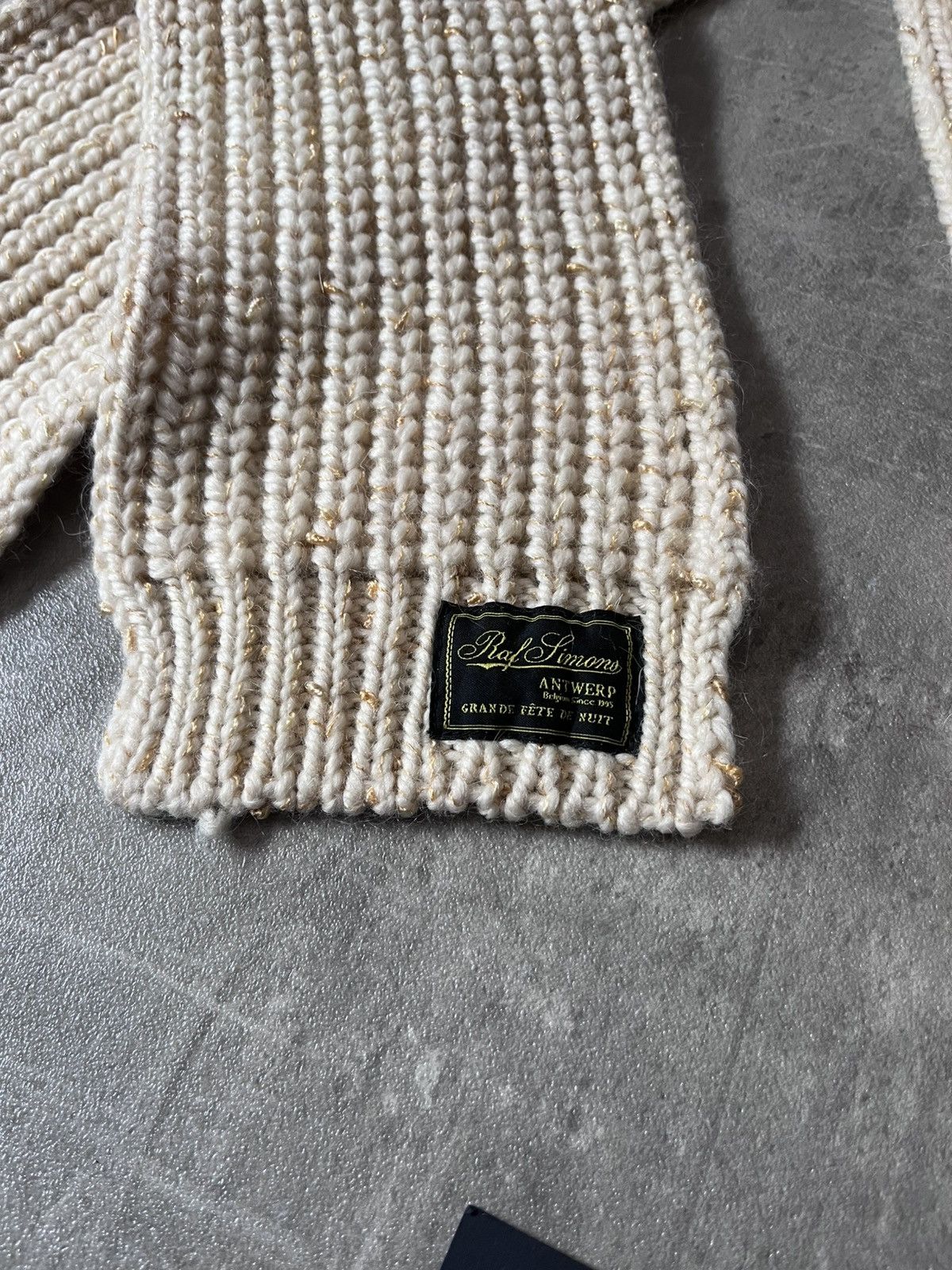 Raf Simons Raf Simons A/W 2022/2023 wool mohair beige scarf Size ONE SIZE - 2 Thumbnail