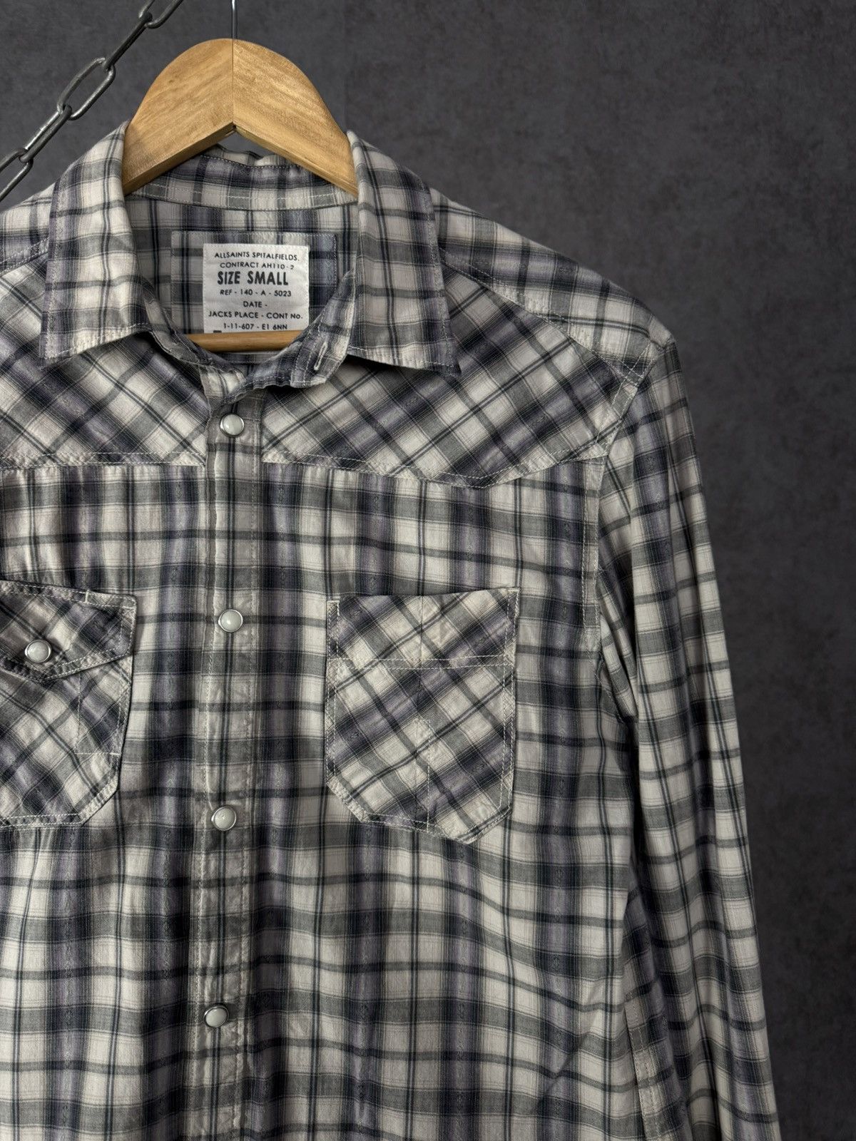 Allsaints Allsaints vintage designer checkered shirt Size US S / EU 44-46 / 1 - 2 Thumbnail
