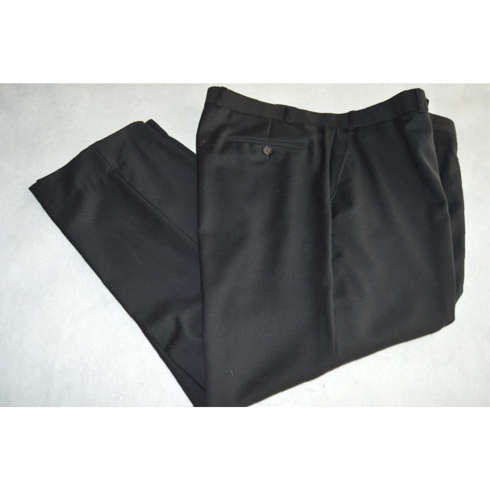 Ralph Lauren Lauren Ralph Lauren Pants Men 38 Regular Black Wool Dress Pants Flat Front Button Zipper Pockets Solid Inseam 28 Mens Size US 38 / EU 54 - 2 Thumbnail