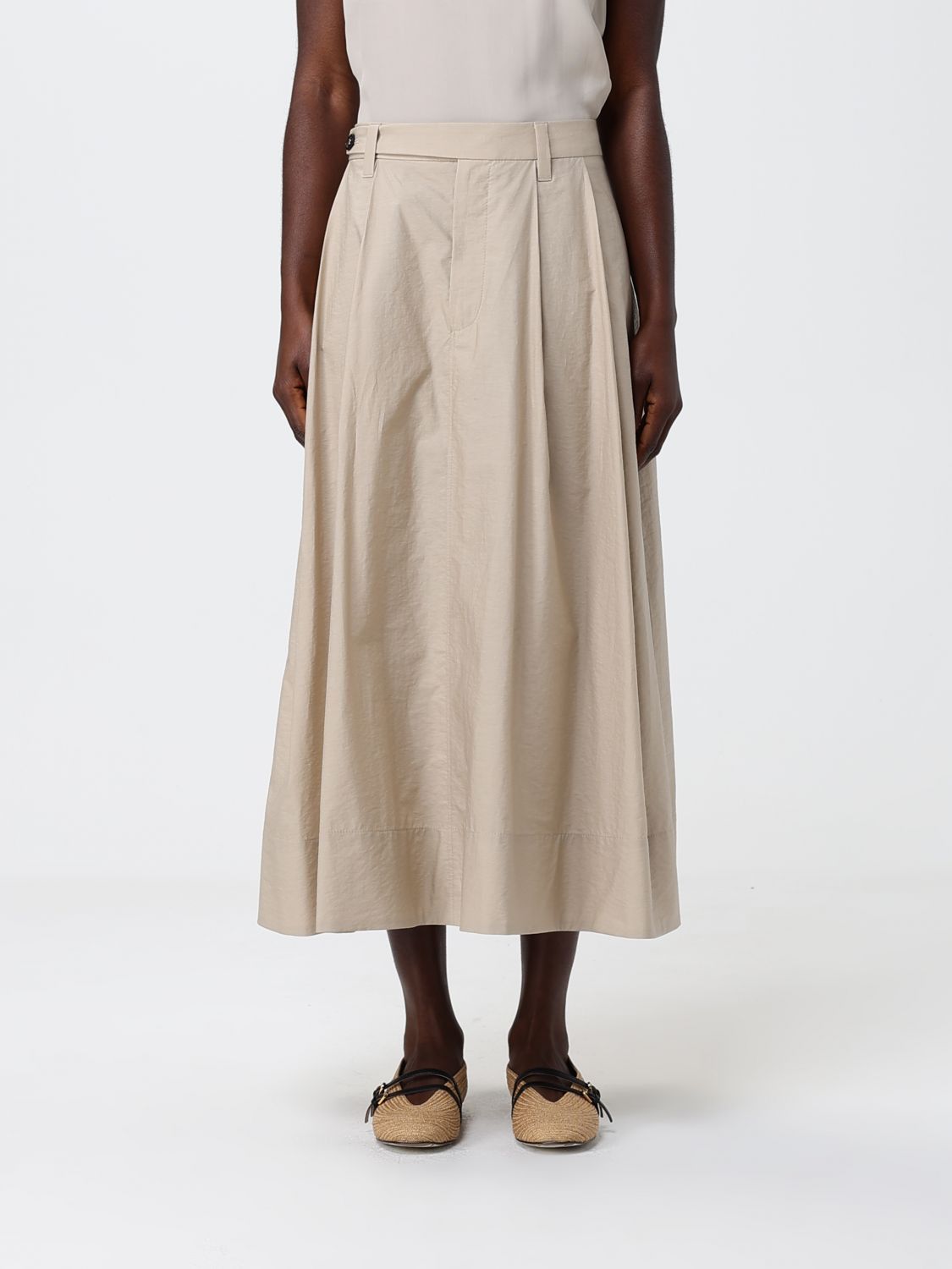 Brunello Cucinelli Brunello Cucinelli Skirt Woman Beige Size 25" / US 0 / IT 36 - 1 Thumbnail