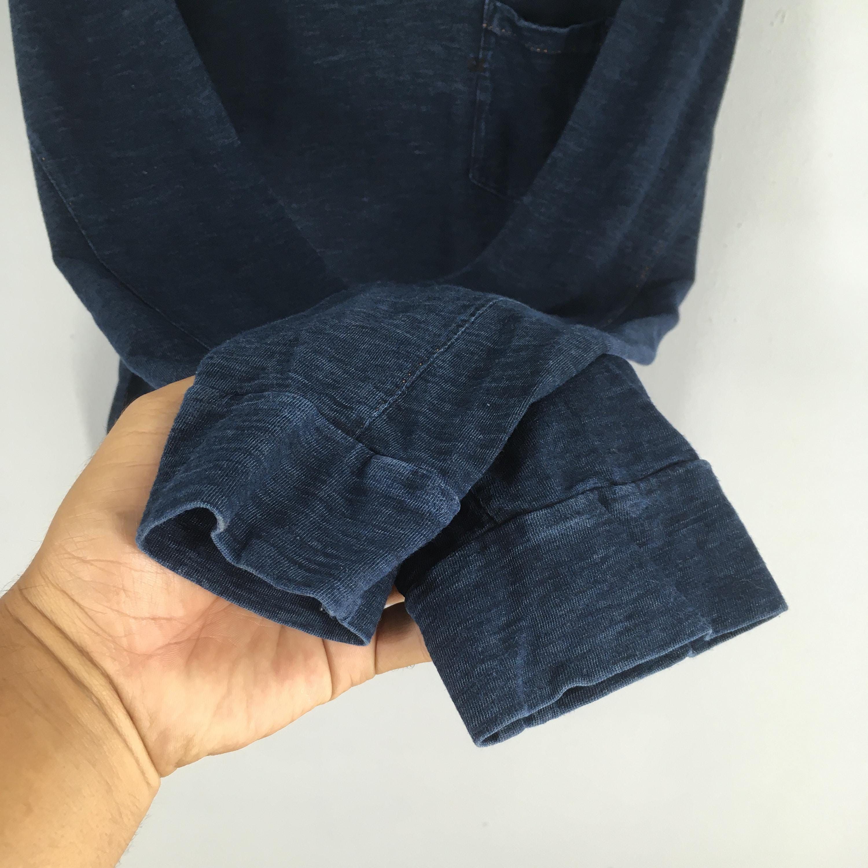 45rpm Vintage 90s 45 RPM Studio Japan Indigo Blue T shirt Medium Size US M / EU 48-50 / 2 - 5 Thumbnail