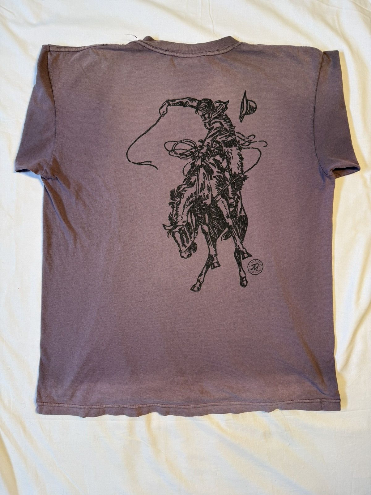 Marlboro Vintage 90s Marlboro Faded Red Cowboy Pocket Tee Shirt Size US XL / EU 56 / 4 - 1 Thumbnail