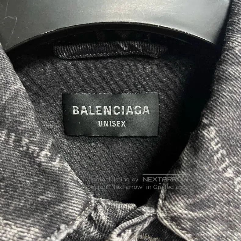 Balenciaga Balenciaga Black Logo Denim Jacket. Size US S / EU 44-46 / 1 - 3 Thumbnail