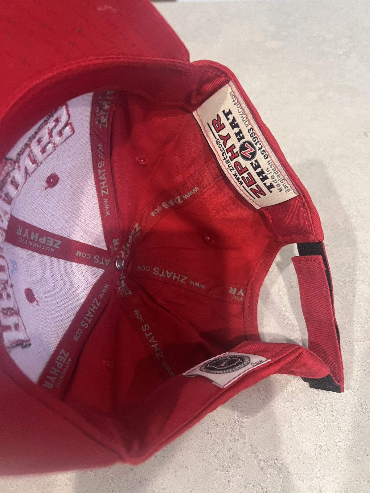 NHL × Vintage × Zephyr Vintage Detroit Redwings NHL Hockey Hat Adjustable 90s Y2K Size ONE SIZE - 4 Thumbnail