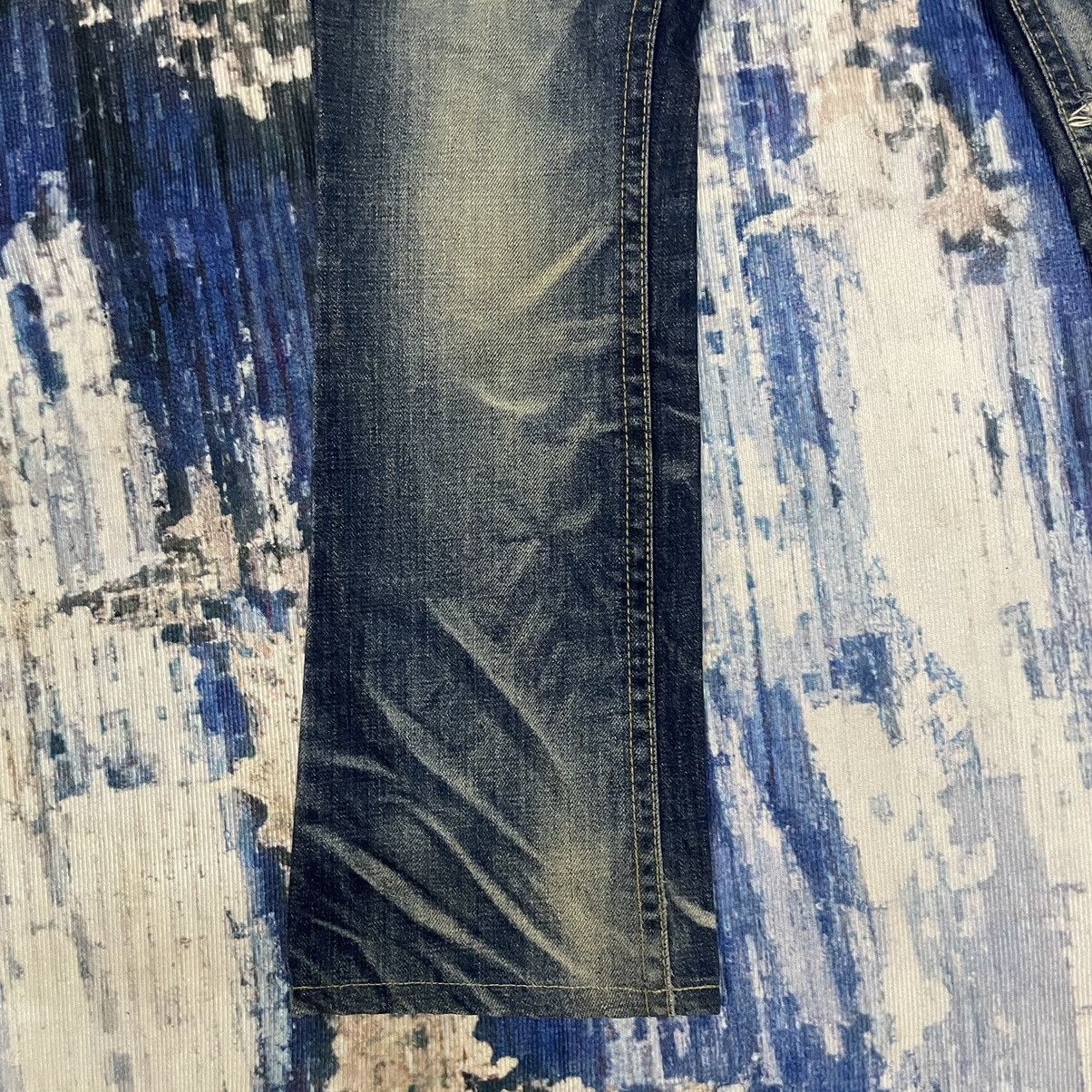 Hysteric Glamour 🇯🇵 LOLITA concert club catclaws distressed flare exotic denim Size 31" - 8 Thumbnail