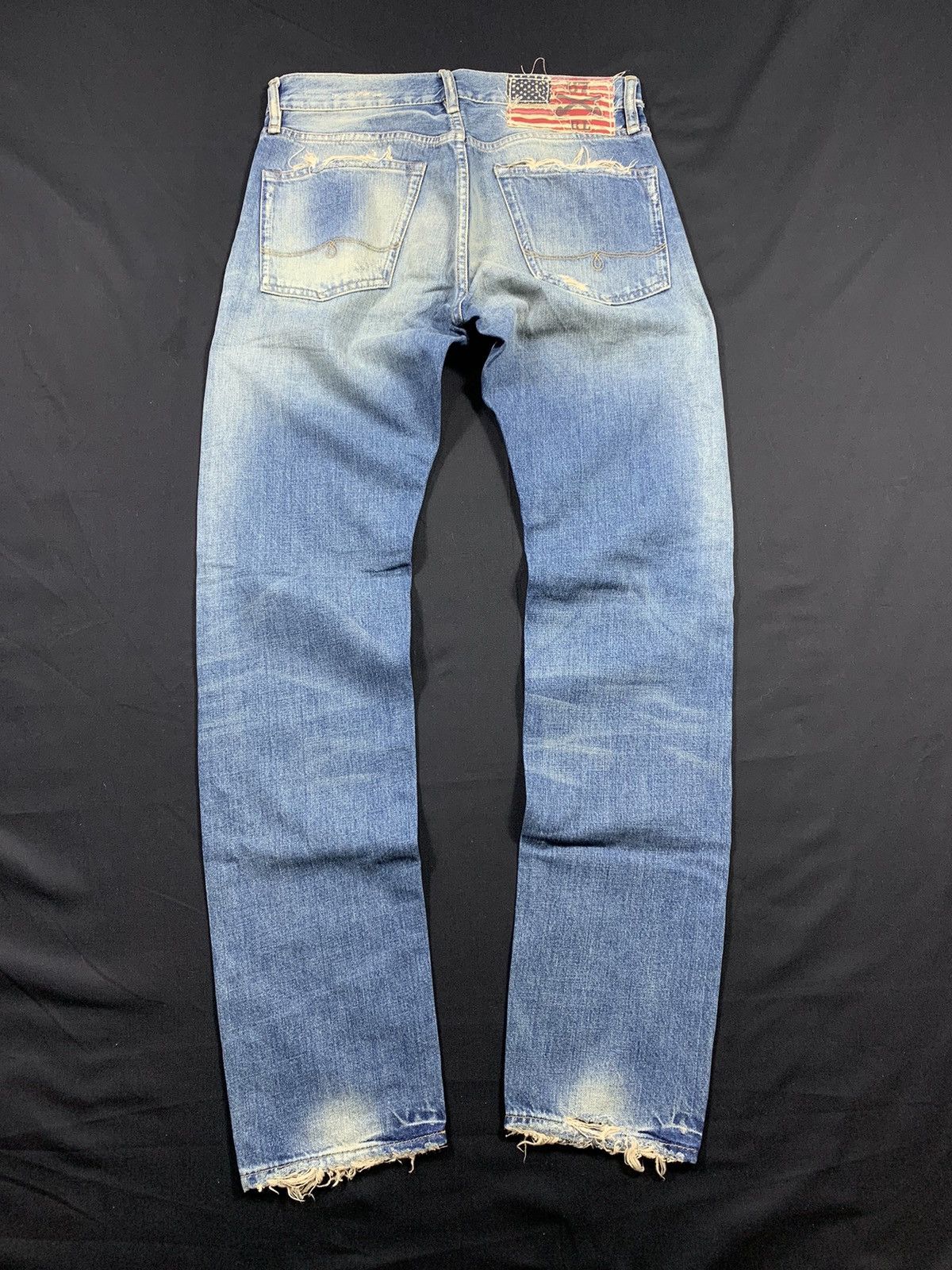 RRL Ralph Lauren ❤️‍🔥BINDING OFFER❤️‍🔥 Sick RL Spring 2011 Distressed Denim Jeans Size US 29 - 2 Thumbnail