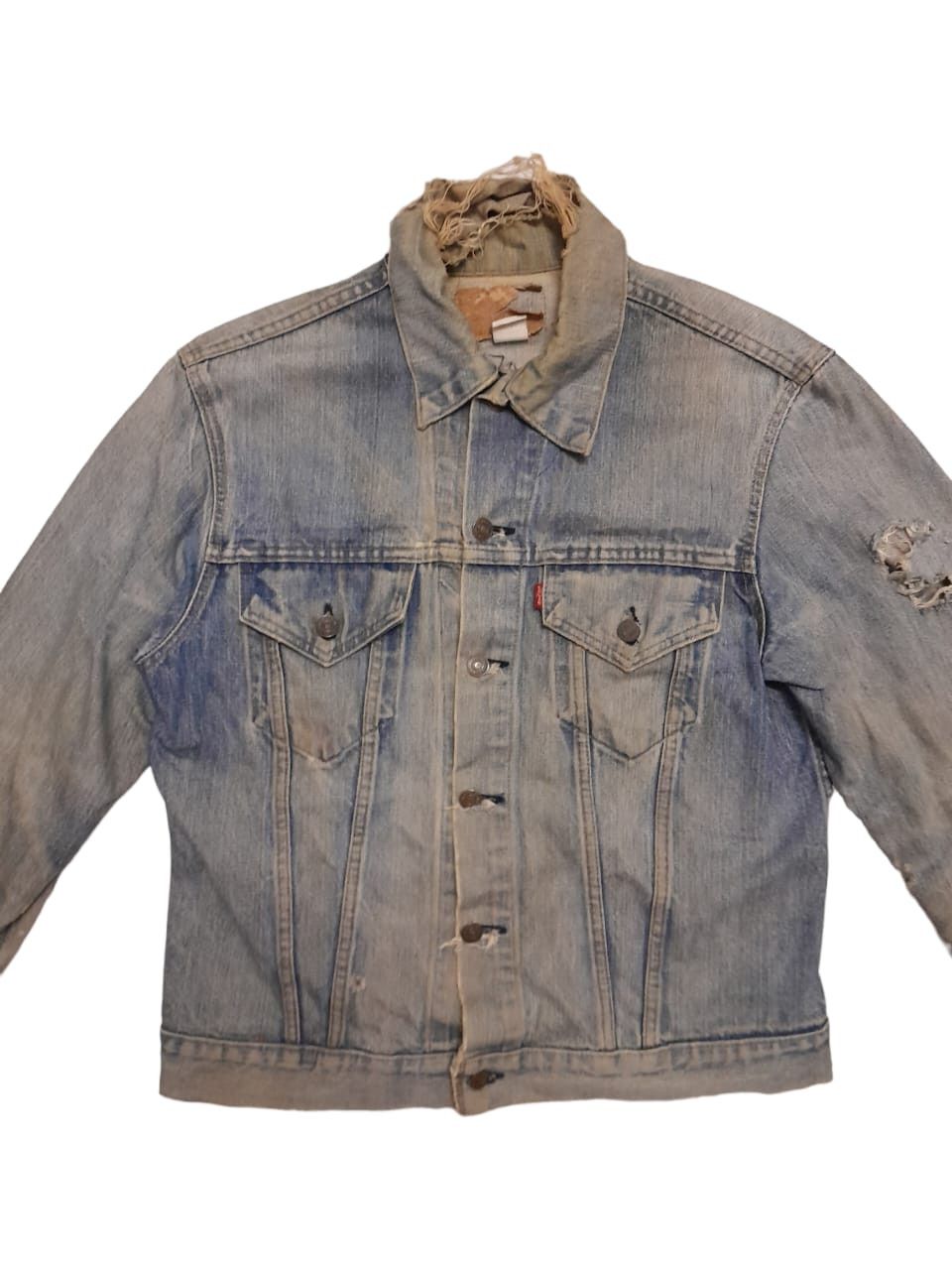 Levi's 80s Levis 505 Denim USA Jacket Button Stamped 522 (F26) Size US M / EU 48-50 / 2 - 1 Thumbnail