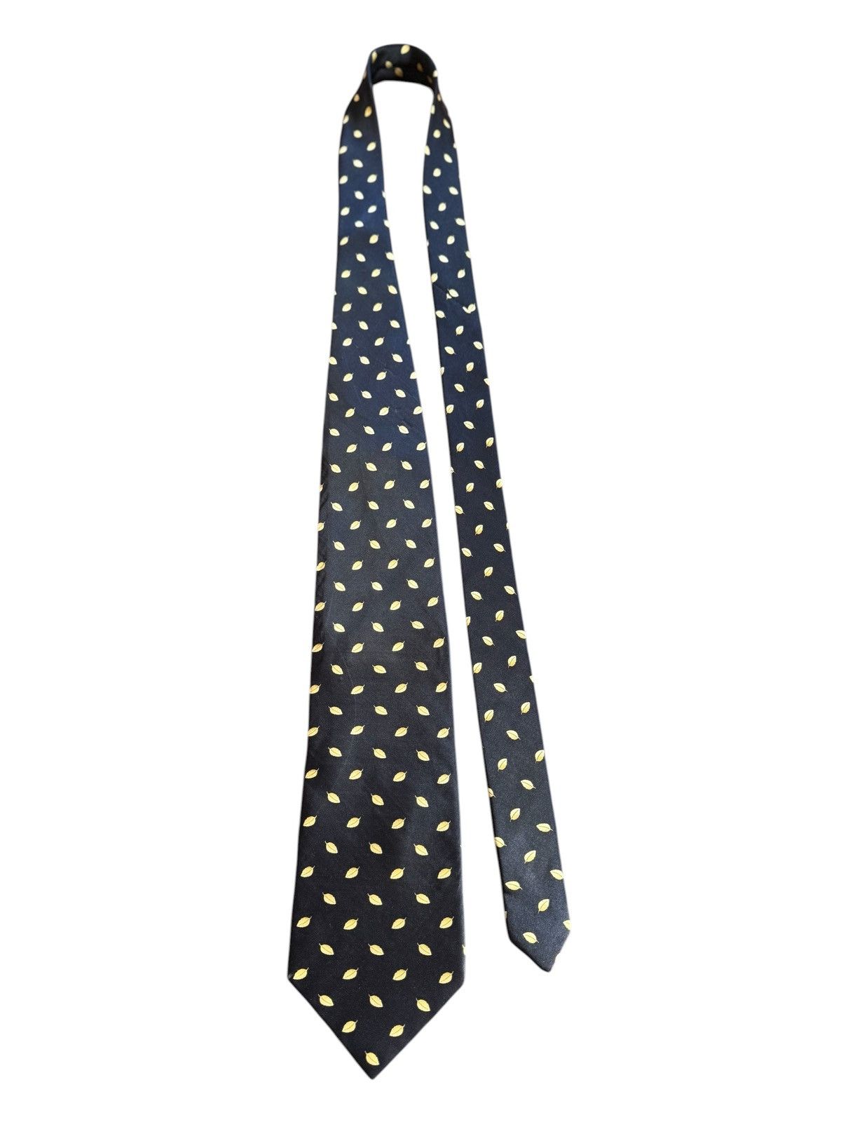Other Kravata Kobal Navy Silk Tie with Leaf Motif Size ONE SIZE - 1 Thumbnail