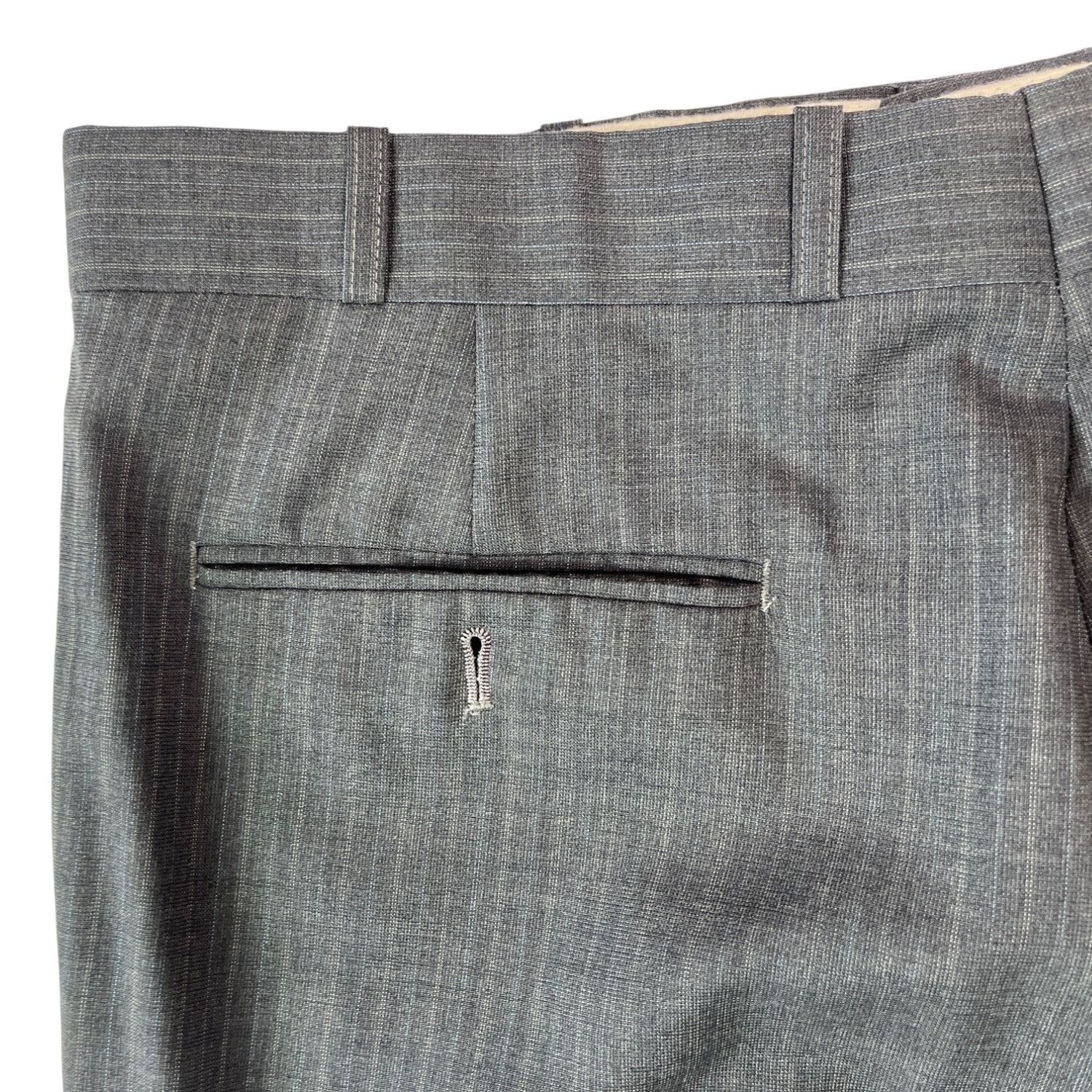 Other Mens Gray Pinstripe Two-Piece Suit 100% Wool Classic Fit Jac Size 44R - 19 Thumbnail