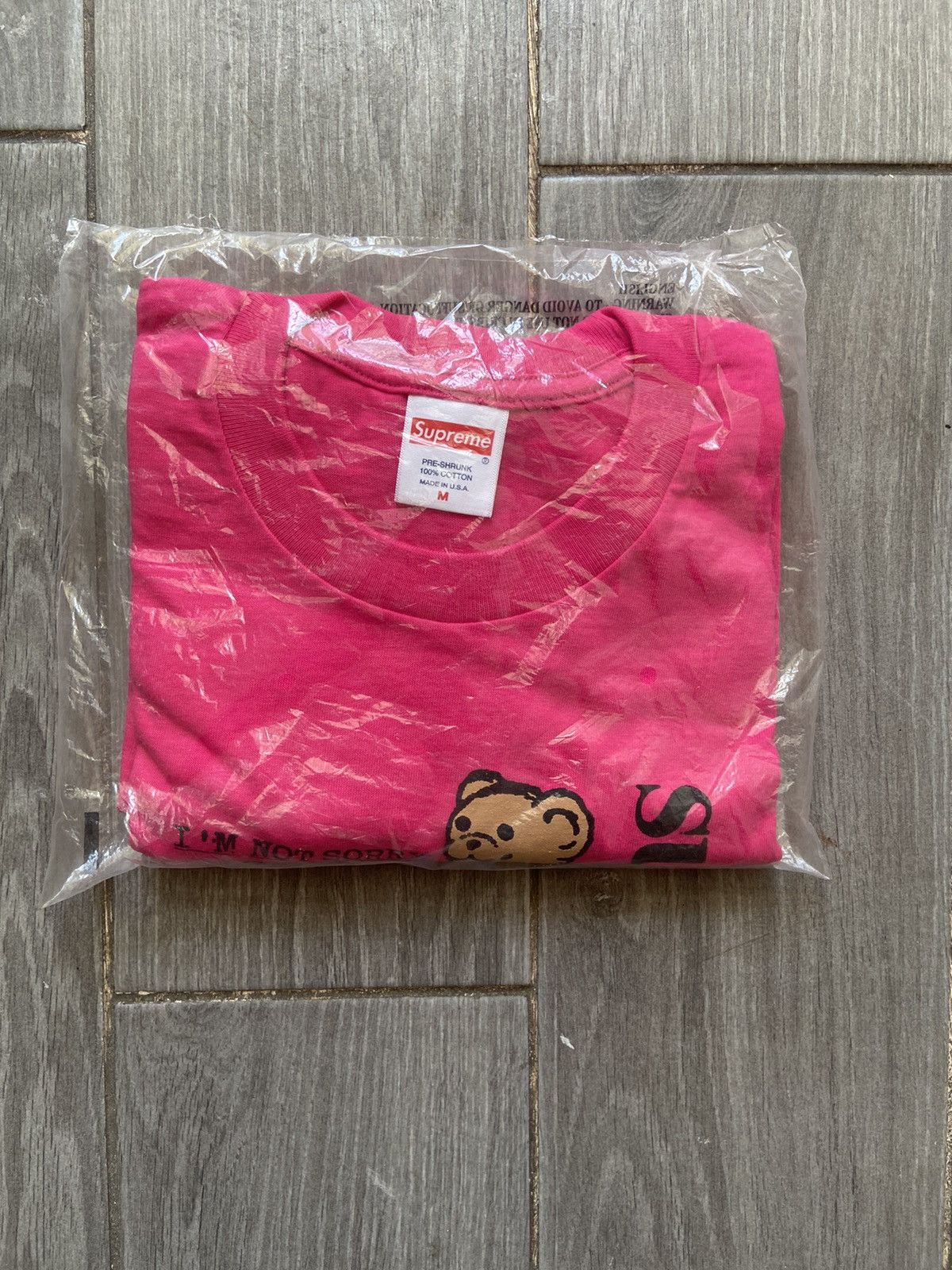 Supreme Not Sorry size Medium Pink