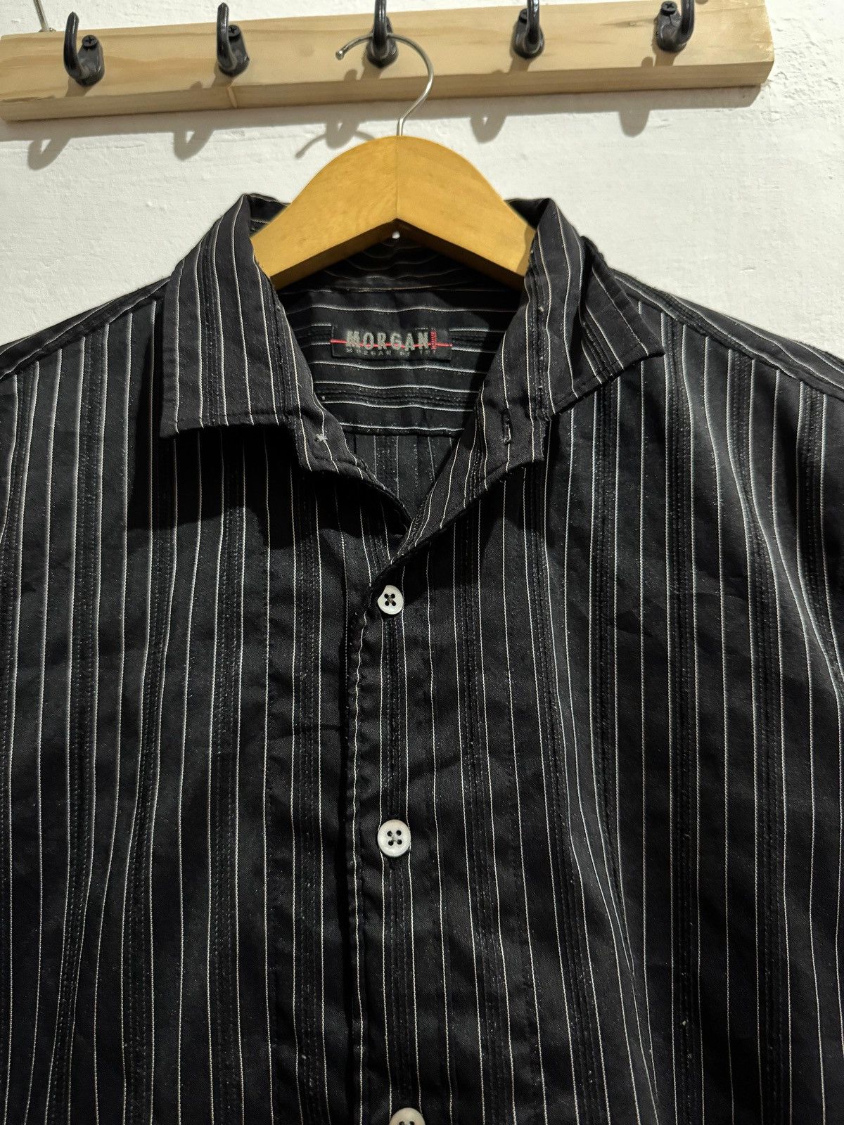 If Six Was Nine × Japanese Brand × Morgan Homme Y2k Morgan Homme ifsixwasnine Punk button Shirt Size US M / EU 48-50 / 2 - 2 Thumbnail