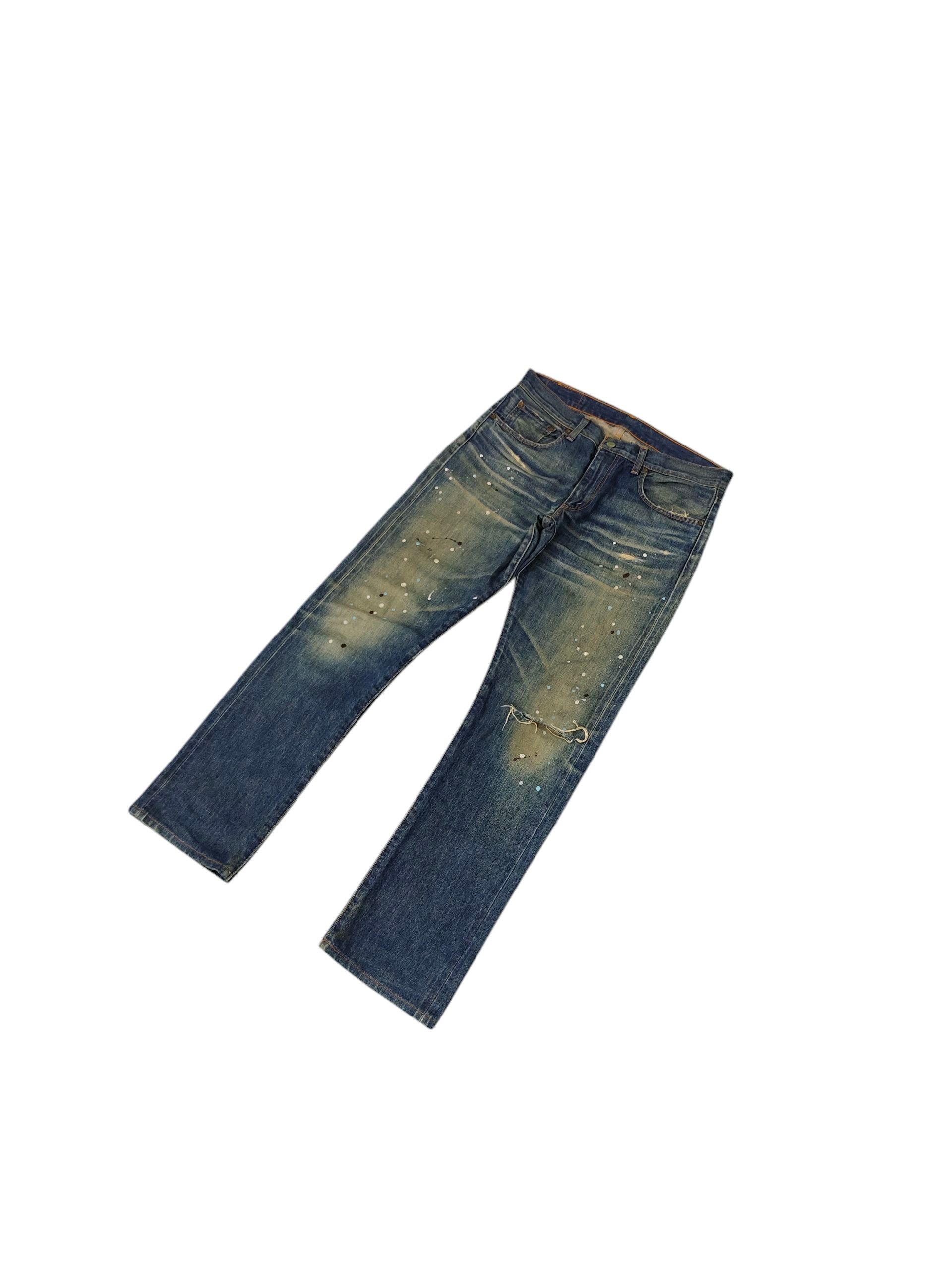 Comme des Garcons × Undercover Vintage Levis 505 Painted Clawmark Distress Denim Jeans Size US 33 - 2 Thumbnail