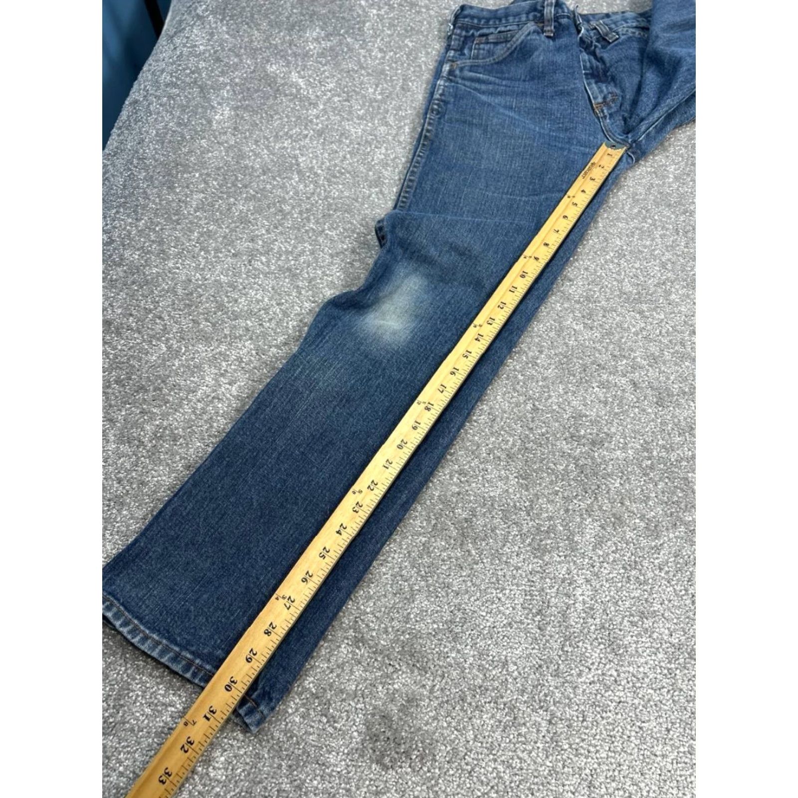 Denime Roundhouse Jeans Mens 30 Blue Denim Cotton Slim Fit Mid Rise Straight Leg 30x30 Size US 30 / EU 46 - 5 Thumbnail