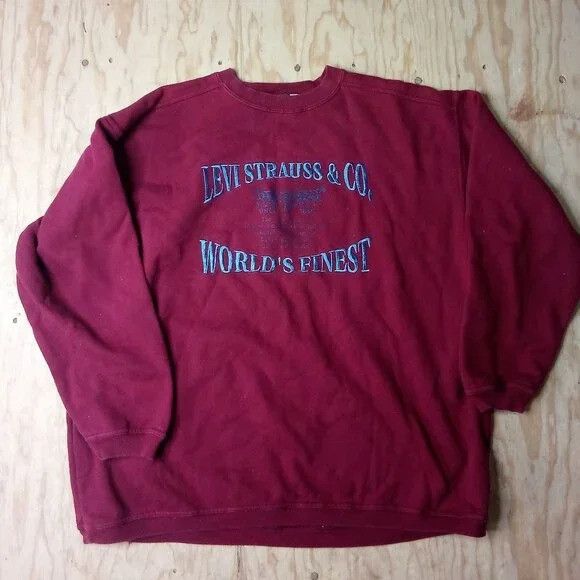 Levi's × Levi's Vintage Clothing × Vintage Vintage 90s Levi Strauss World's Finest Crewneck Sweatshirt Size L / US 10 / IT 46 - 2 Thumbnail