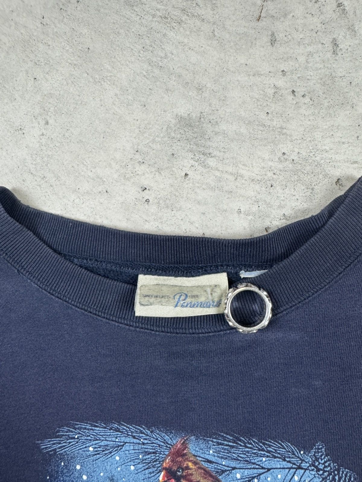 Vintage 1990s Navy Snowy Birds Crewneck Size US S / EU 44-46 / 1 - 5 Thumbnail