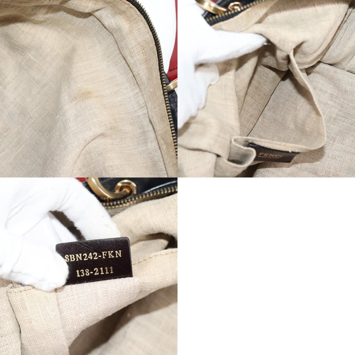Fendi FENDI Pecan Canvas Backpack Brown Black Size ONE SIZE - 13 Thumbnail