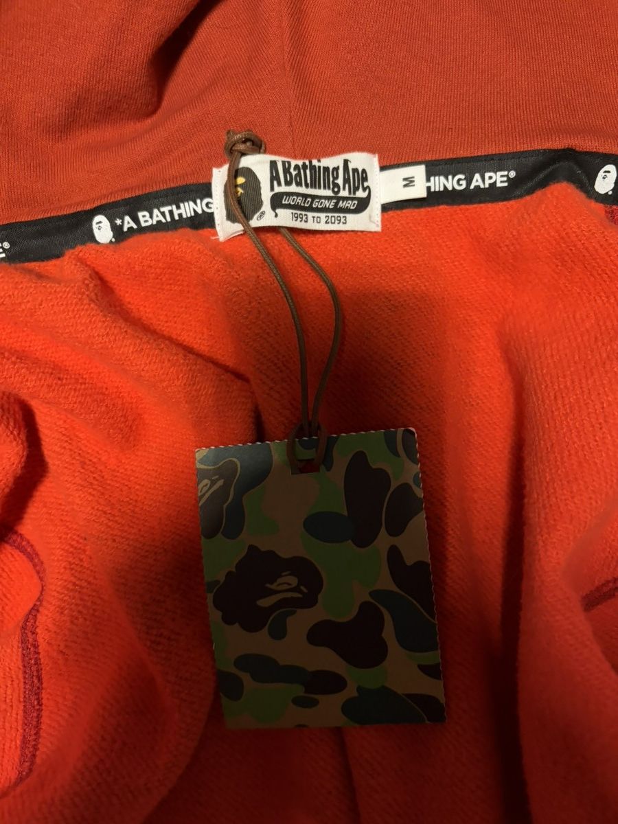 Bape Bape Red Camo Shark Double Hoodie Size US M / EU 48-50 / 2 - 7 Thumbnail