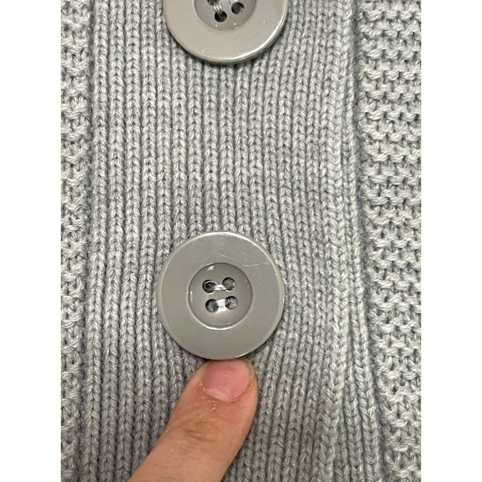 Vintage Fashion Bug Sweater Cardigan, Women's Size Small Gray Knit Shirt Size S / US 4 / IT 40 - 5 Thumbnail