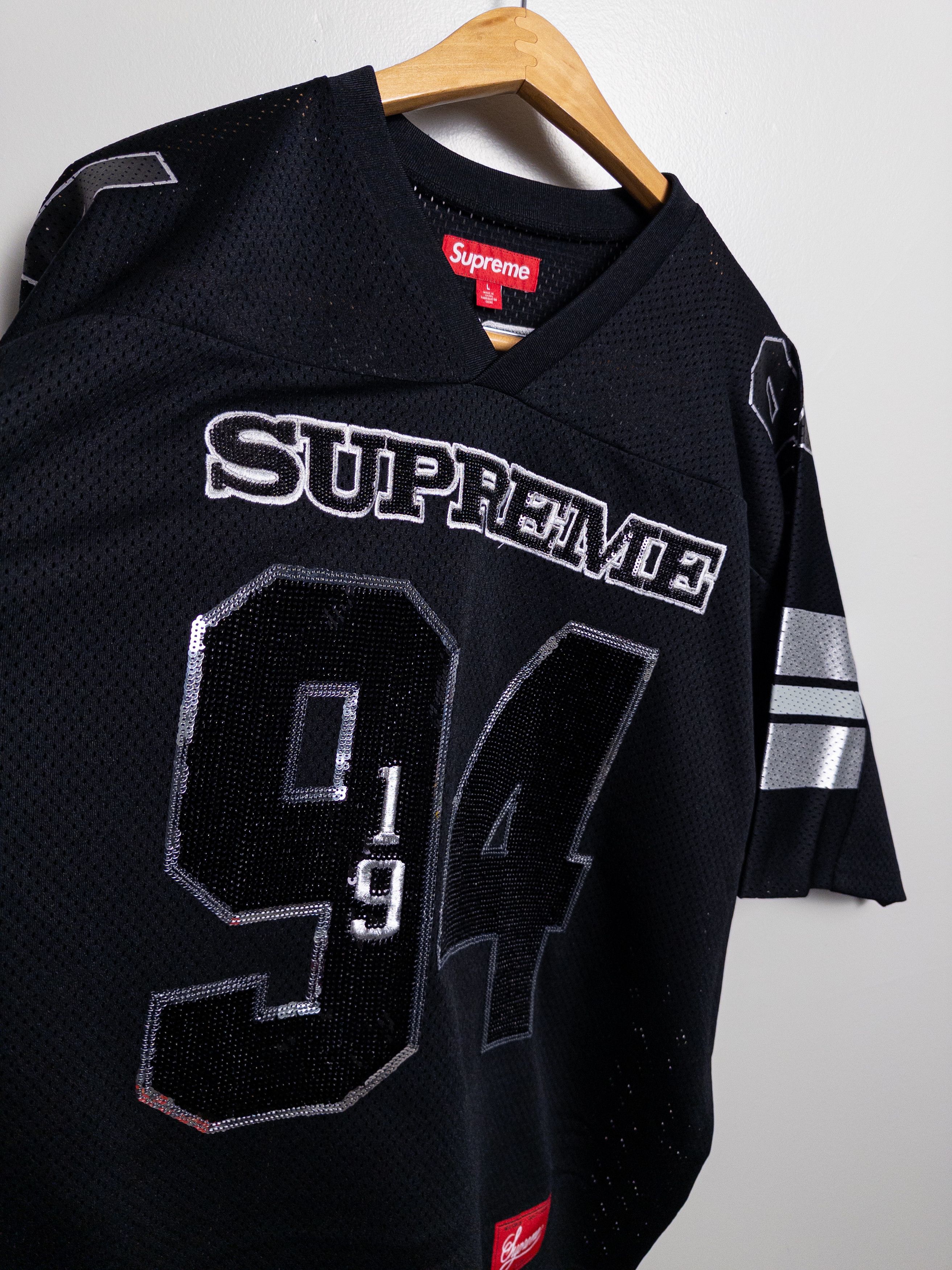 Supreme SEQUIN FOOTBALL JERSEY Size US L / EU 52-54 / 3 - 5 Thumbnail