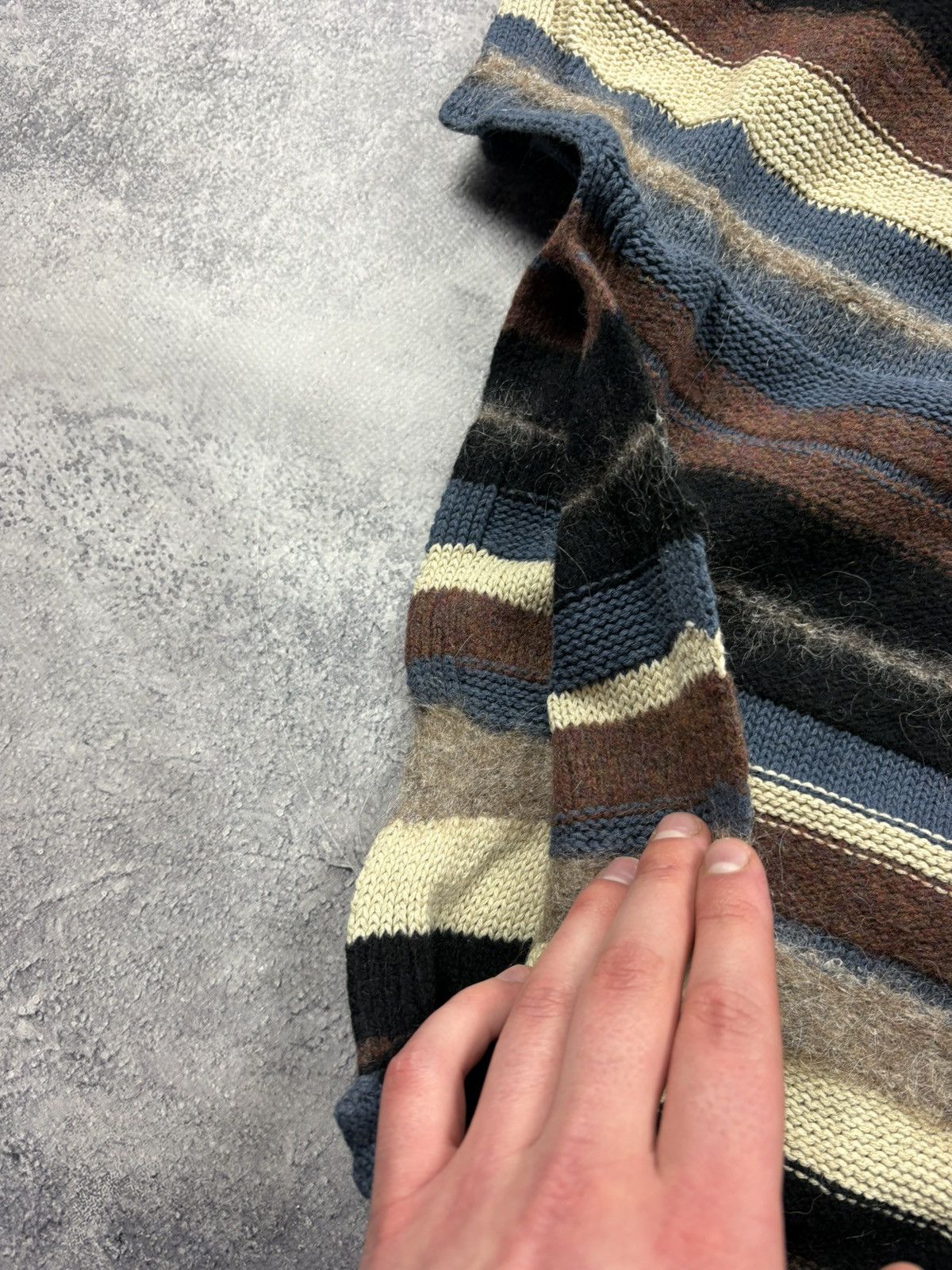 Gudrun Sjoden GUDRUN SJODEN Vintage Striped Wool Vest Luxury Streetwear Size S / US 4 / IT 40 - 6 Thumbnail