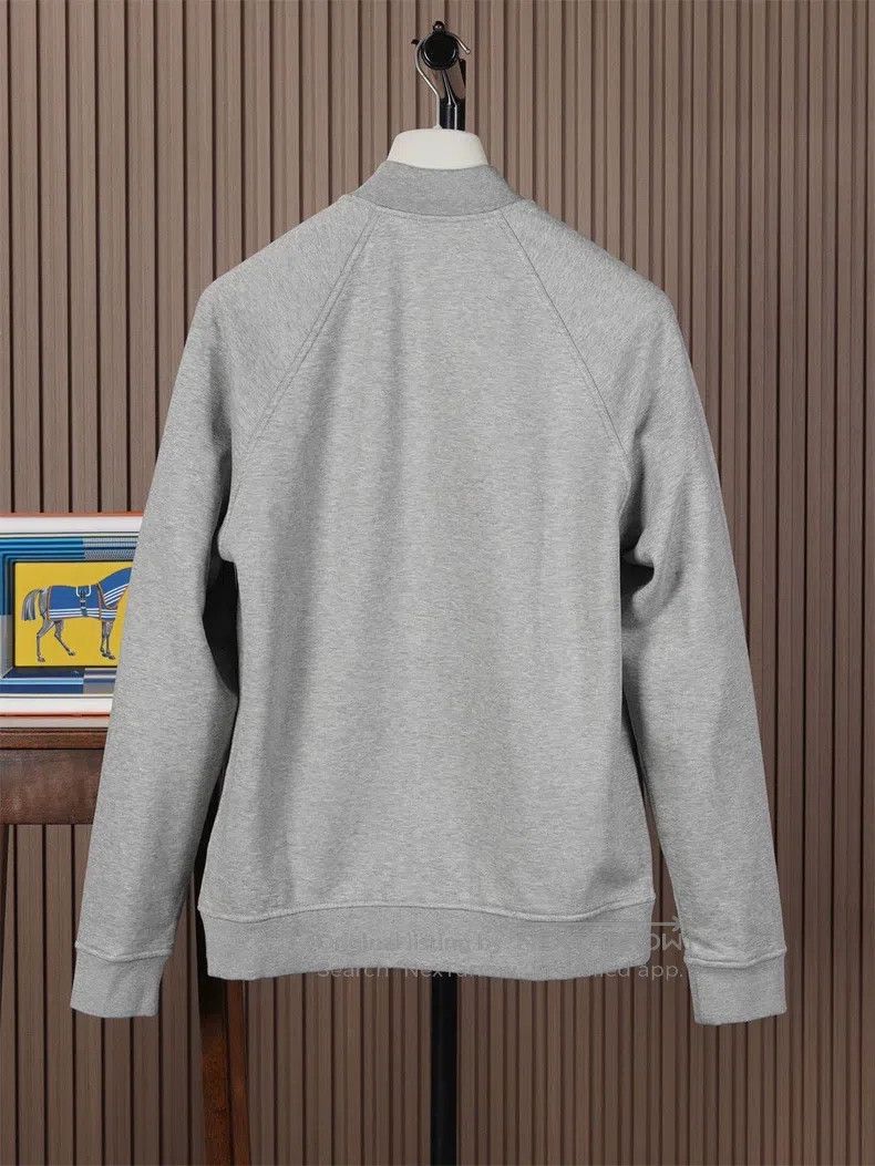 Hermes Hermes Men's Grey Baseball Jacket Size US M / EU 48-50 / 2 - 3 Thumbnail