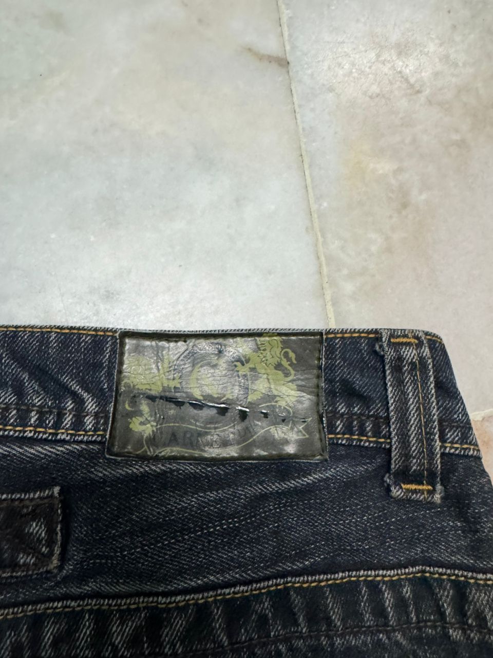 Japanese Brand 💥Insane💥Vintage Carnetdevol Rusty Mudwash Distress Dark Jean Size US 34 / EU 50 - 18 Thumbnail