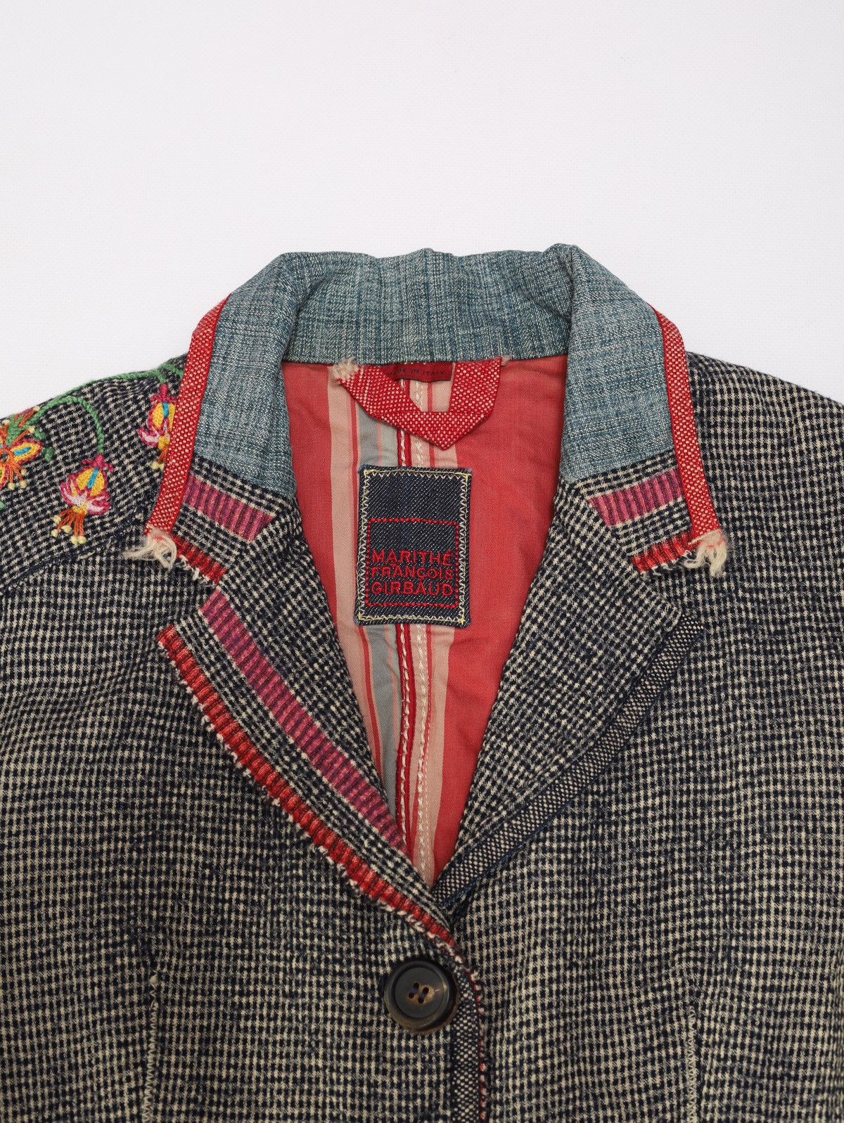 Marithe + Francois Girbaud Marithe Francois Girbaud Wool Cotton Printed Blazer Jacket Size M / US 6-8 / IT 42-44 - 5 Thumbnail