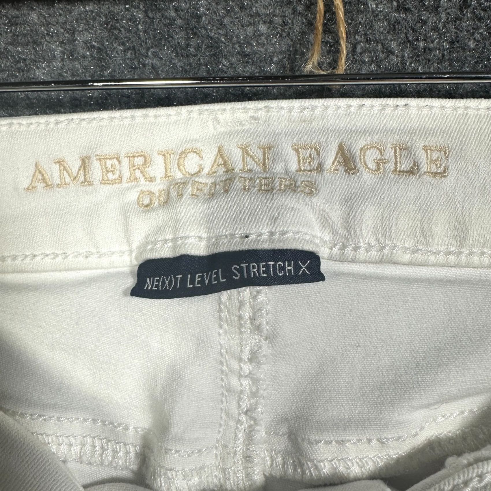 American Eagle Outfitters American Eagle Outfitters Jeans Womens 0 HIgh Rise Jegging Crop White Cotton Blend Regular Size 0 Light Distressed Jeans Women XS-XL Size 25" / US 0 / IT 36 - 4 Thumbnail
