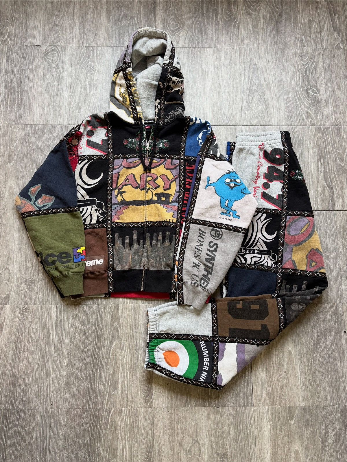 Number (N)ine × Supreme Supreme Number (N)ine FW25 Leopard Hoodie