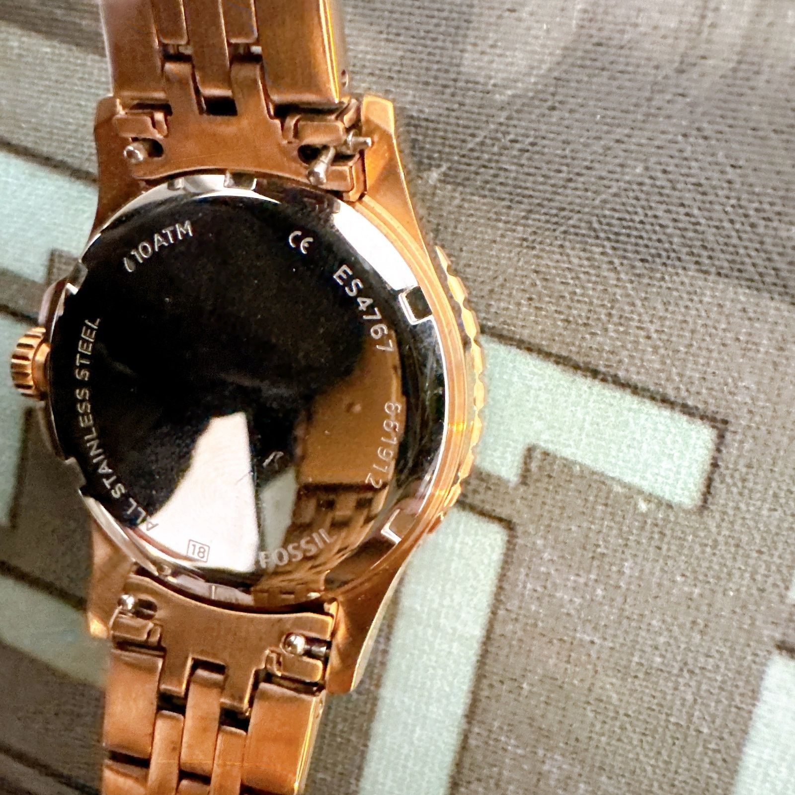Fossil Fossil ES4767 Fb-01 Rose Gold Round Stainless Steel Watch Size ONE SIZE - 5 Thumbnail
