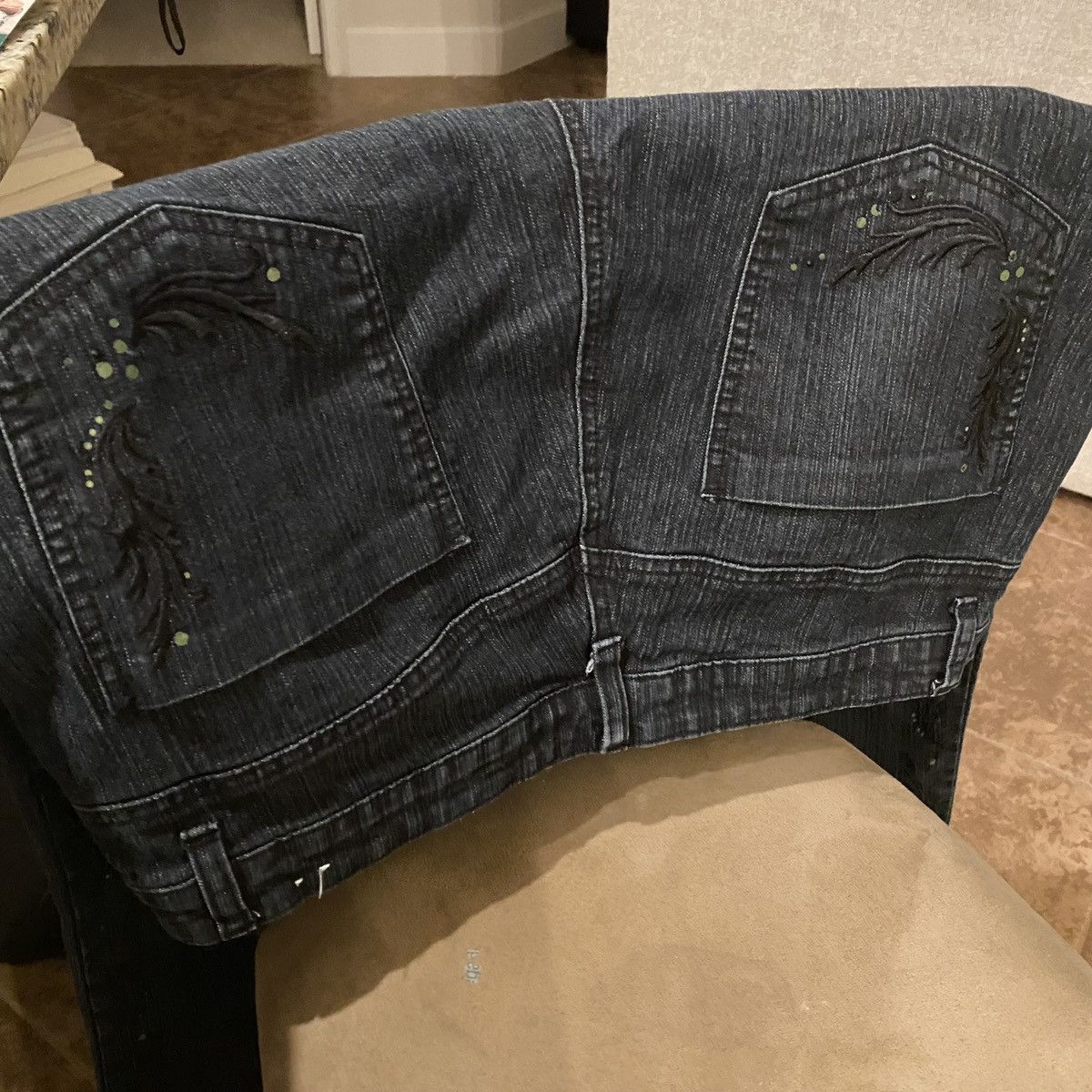 Cos Black floral print cos jeans Size 36" / US 14 / IT 50 - 3 Thumbnail