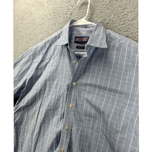 Vineyard Vines Vineyard Vines Button Up Shirt Mens Medium Burgee Blue Plaid Whale Long Sleeve Size US M / EU 48-50 / 2 - 5 Thumbnail