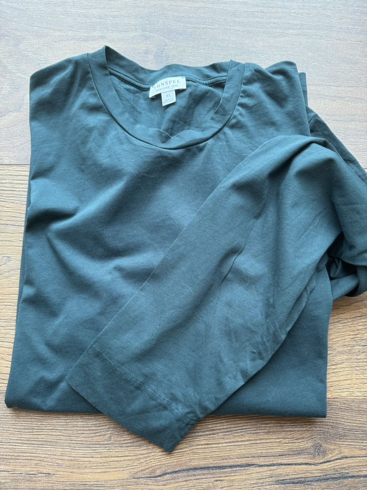Sunspel Sunspel Green Longsleeve T-shirt - Size XL Size US XL / EU 56 / 4 - 4 Thumbnail