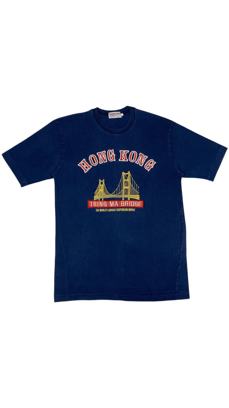 Vintage 🔥LASTDROP🔥 90s Single Stitch Hong Kong Tsing Ma Bridge Embro Size US M / EU 48-50 / 2 - 1 Thumbnail