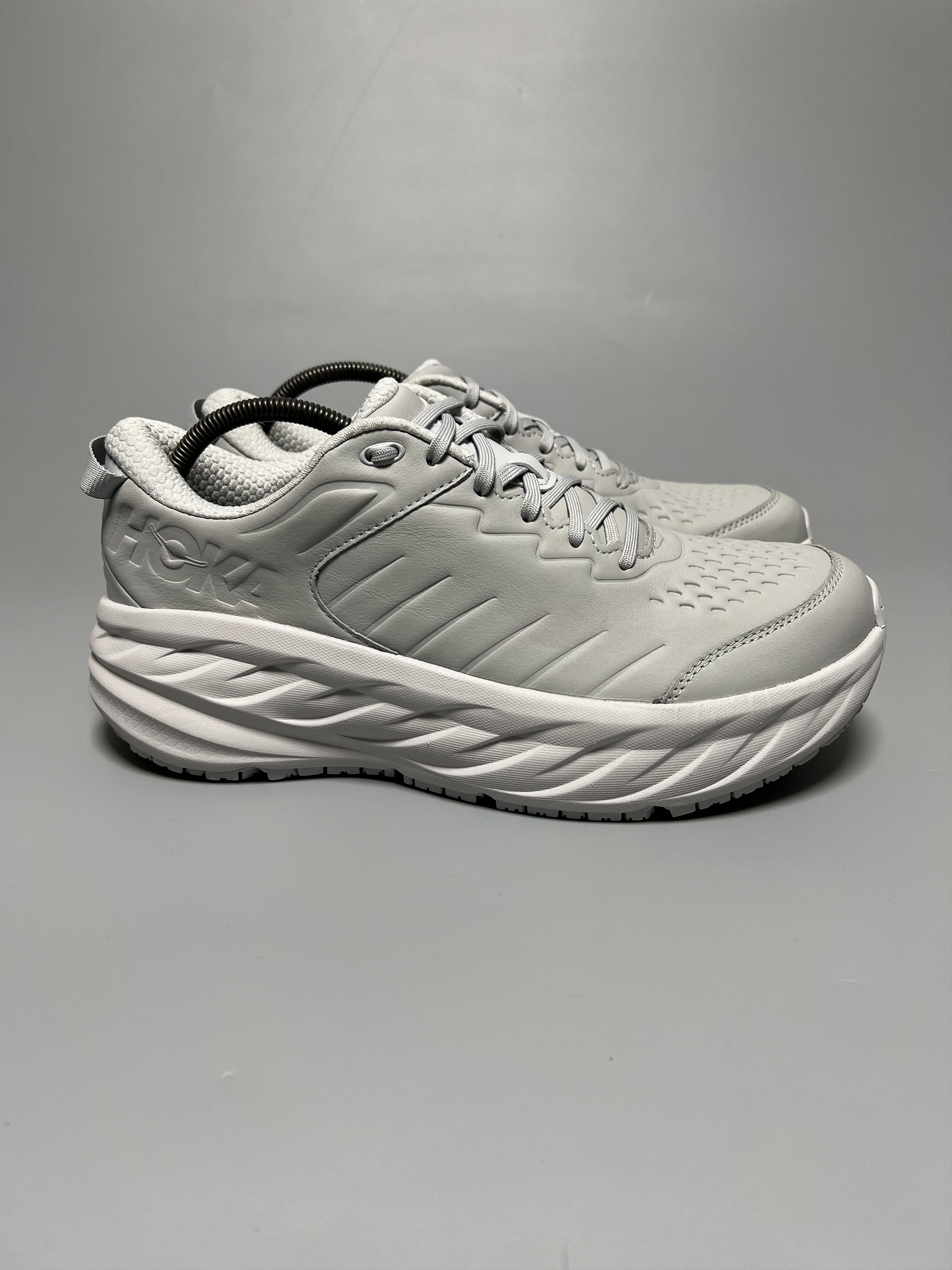 Hoka One One Bondi Sr Running Shoes Walking Slip Resistant in Grey, Men's (Size 11.5)