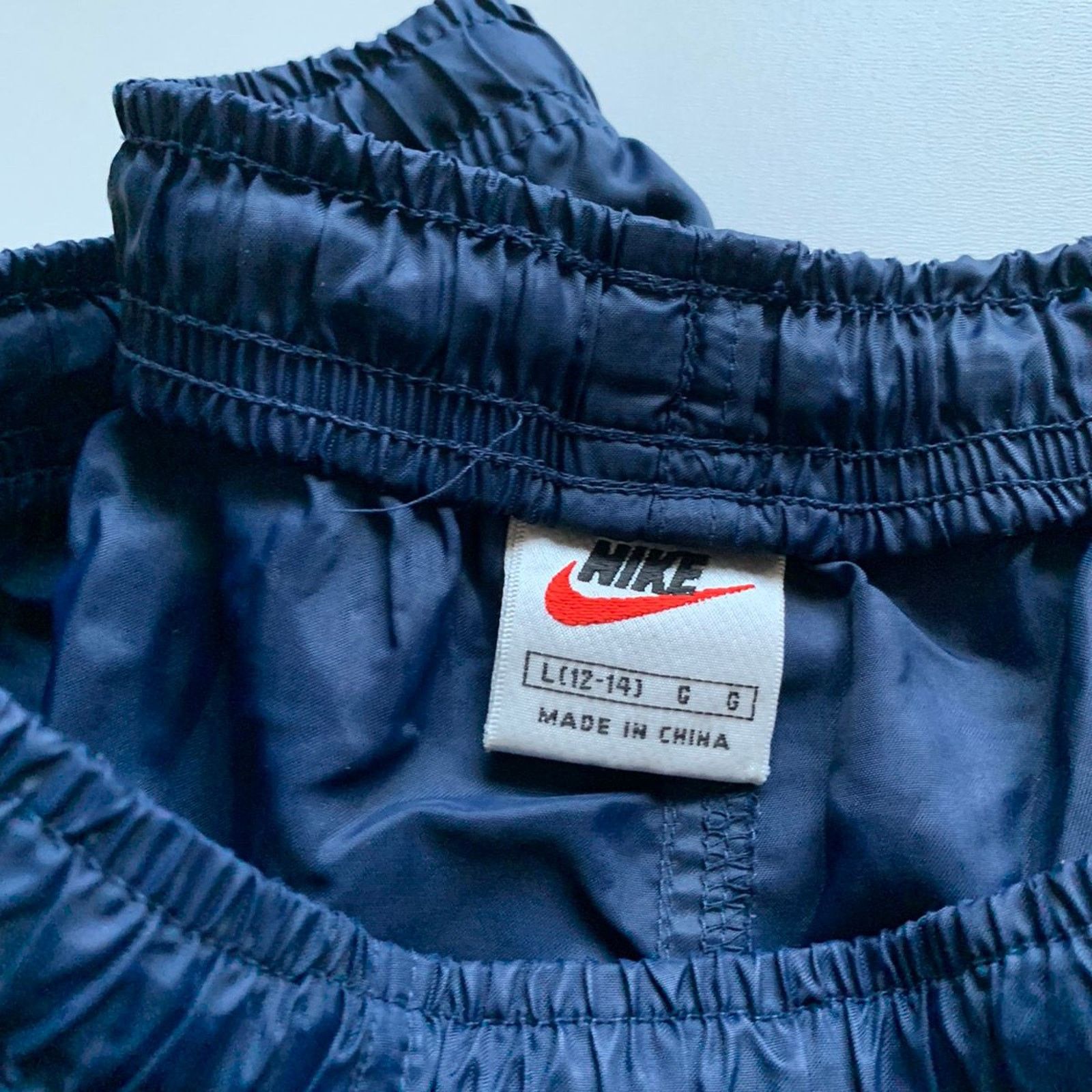 Nike × Vintage Vintage 90s Nike Track Pants Navy Blue Large Embroidered Size US 33 - 4 Thumbnail