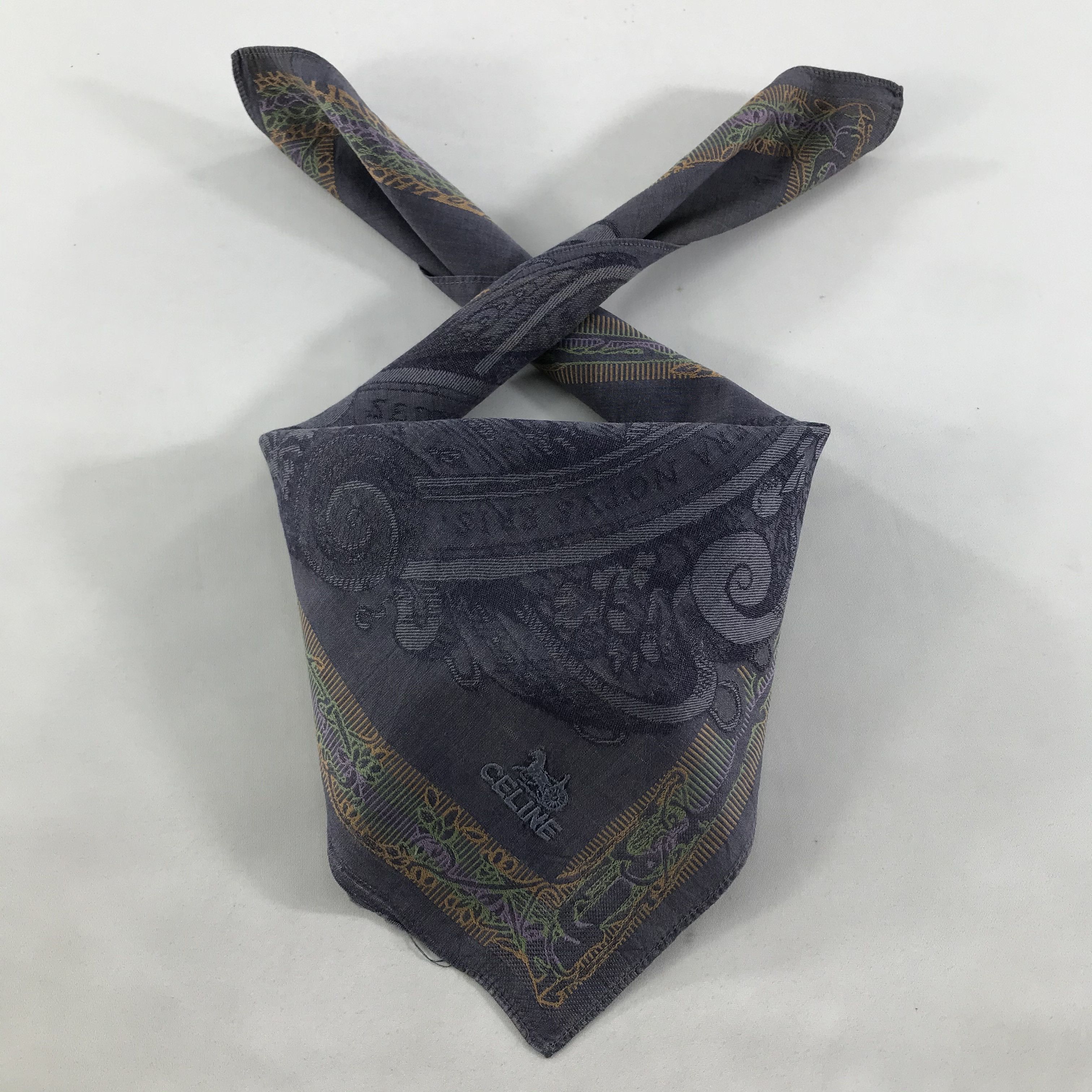 Celine × Vintage Celine Bandana / Handkerchief / Neckerchief - S1496 Size ONE SIZE - 4 Thumbnail