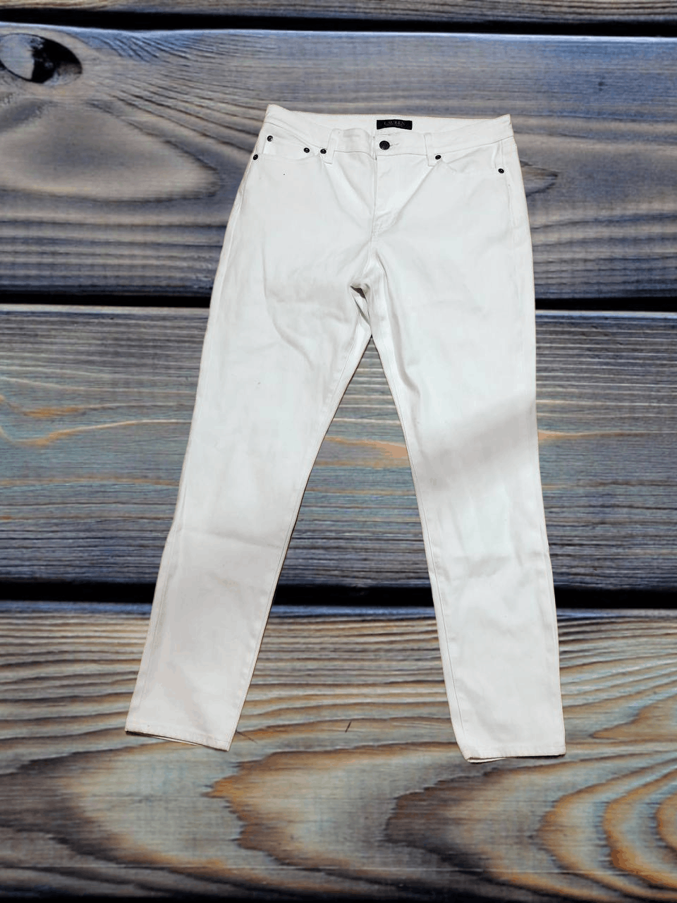 Lauren Ralph Lauren LRL White Jeans Y2K Lauren Ralph Lauren Streetwear Size 32" / US 10 / IT 46 - 1 Thumbnail