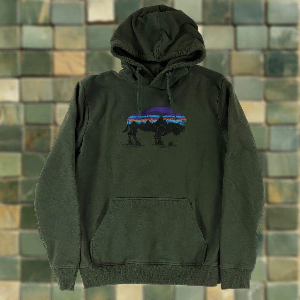 Patagonia Patagonia Hoodie Sweatshirt Pullover Green Buffalo Mens M Regular Hoody Uprisal Size US M / EU 48-50 / 2 - 1 Thumbnail