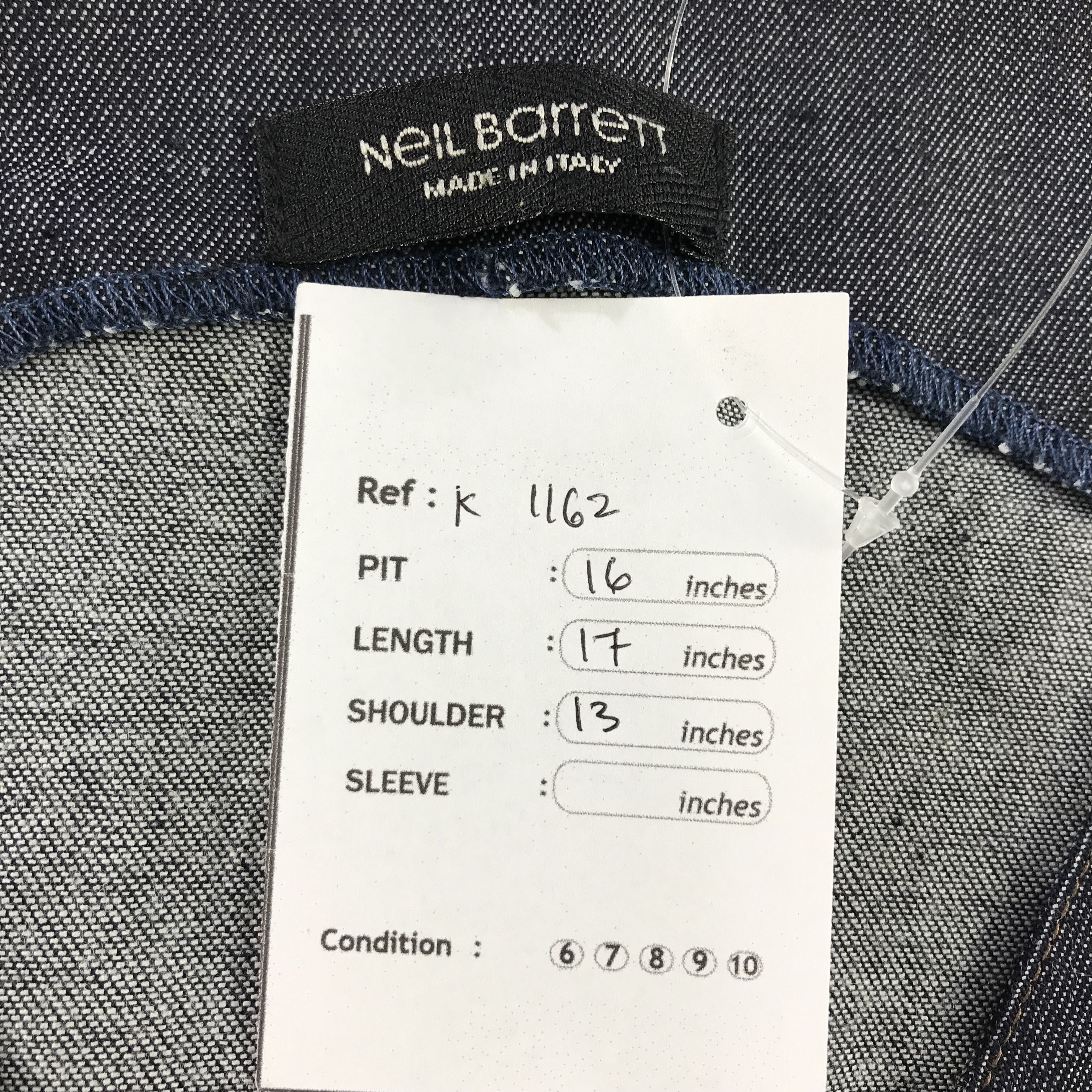 Neil Barrett Neil Barrett Denim Waistcoat Vest Size US XXS / EU 40 - 8 Thumbnail
