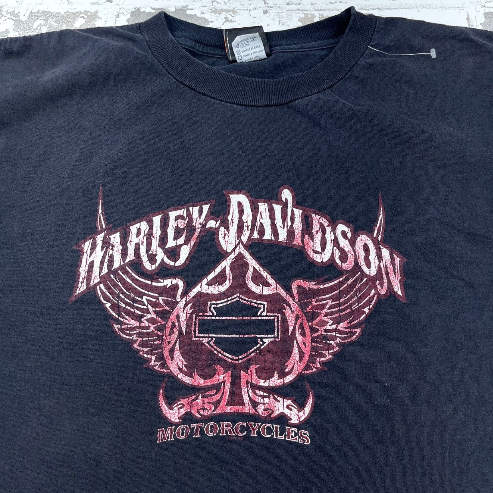 Harley Davidson VINTAGE Harley-Davidson T-Shirt Men XXL Black Crew Neck Short Sleeve Graphic Print Biker Motorcycle USA 80s Retro Size US XXL / EU 58 / 5 - 3 Thumbnail