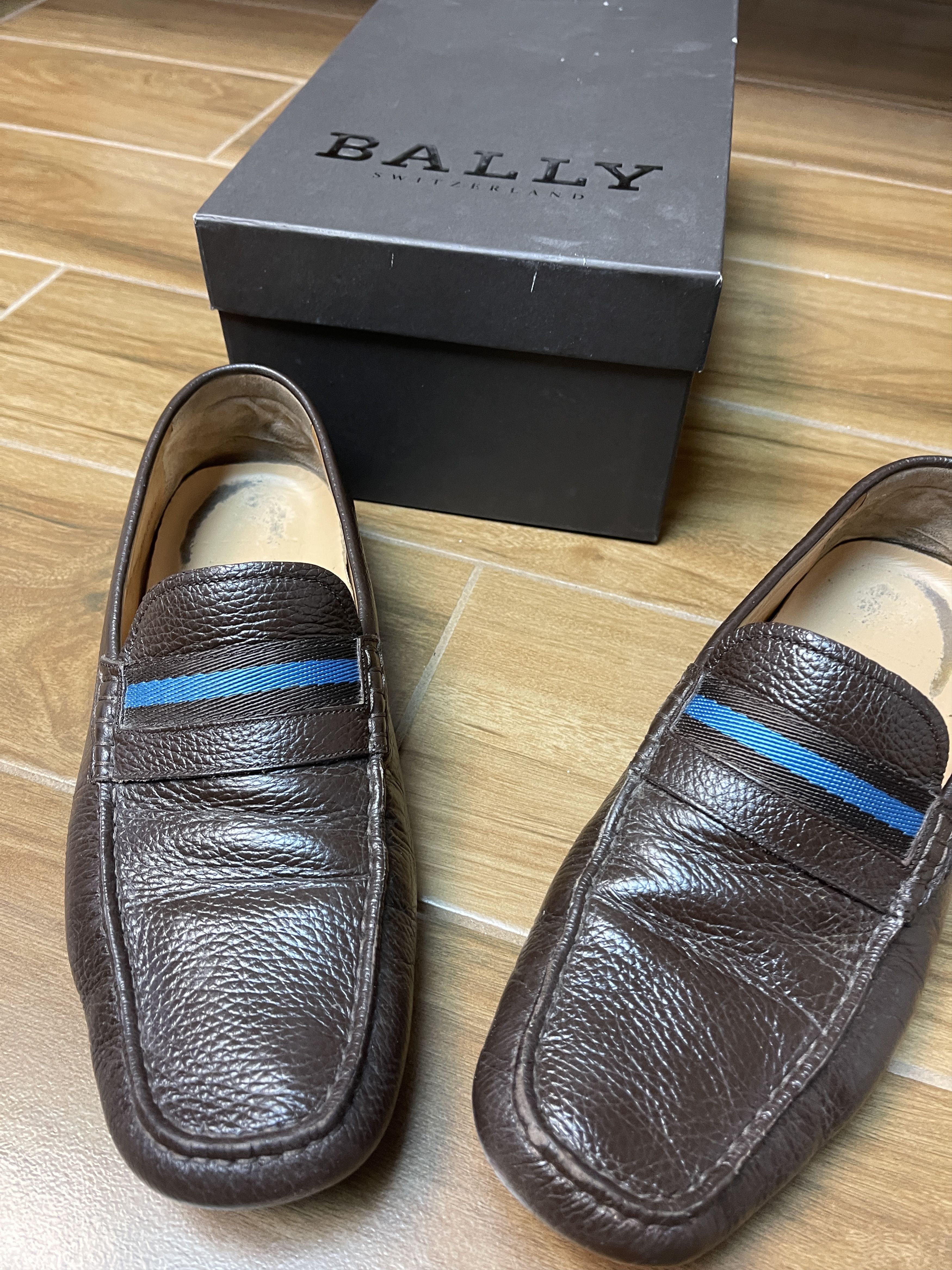 Bally Bally Men's Brown/Blue Loafer Size 8.5 In Great Shape! Size US 8.5 / EU 41-42 - 2 Thumbnail